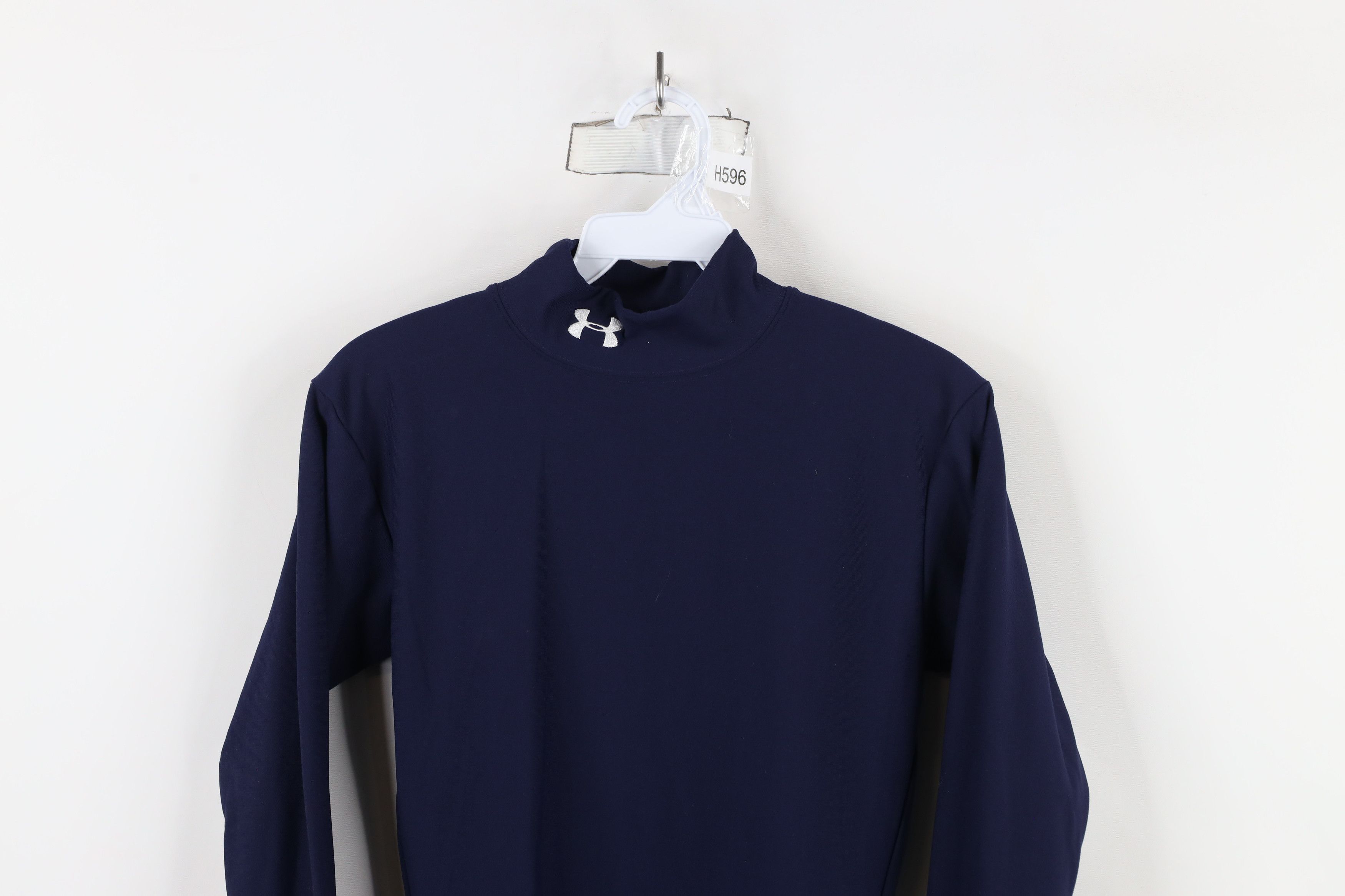 Under Armour × Vintage Under Armour Compression Mock Neck Long Sleeve T-Shirt Navy Size US S / EU 44-46 / 1 - 2 Thumbnail