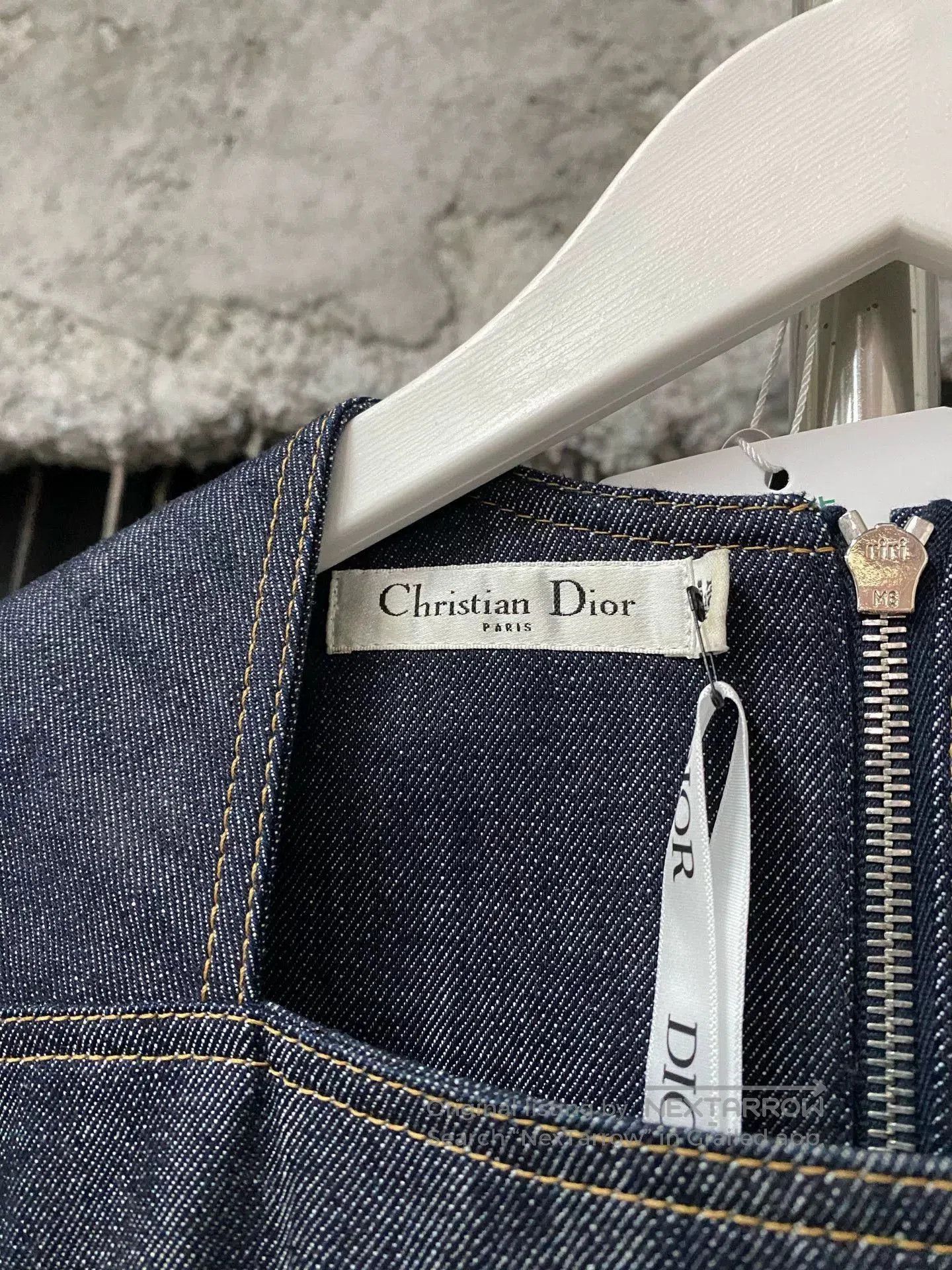 Dior dior denim dress with floral details. Size US 36 / EU 52 - 6 Thumbnail
