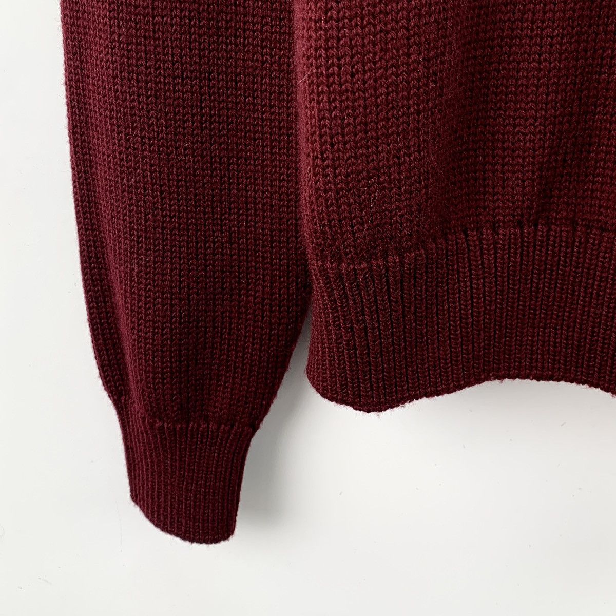 Moncler Moncler Burgundy Long Sleeve Knit Sweater K26WX Size US L / EU 52-54 / 3 - 5 Thumbnail