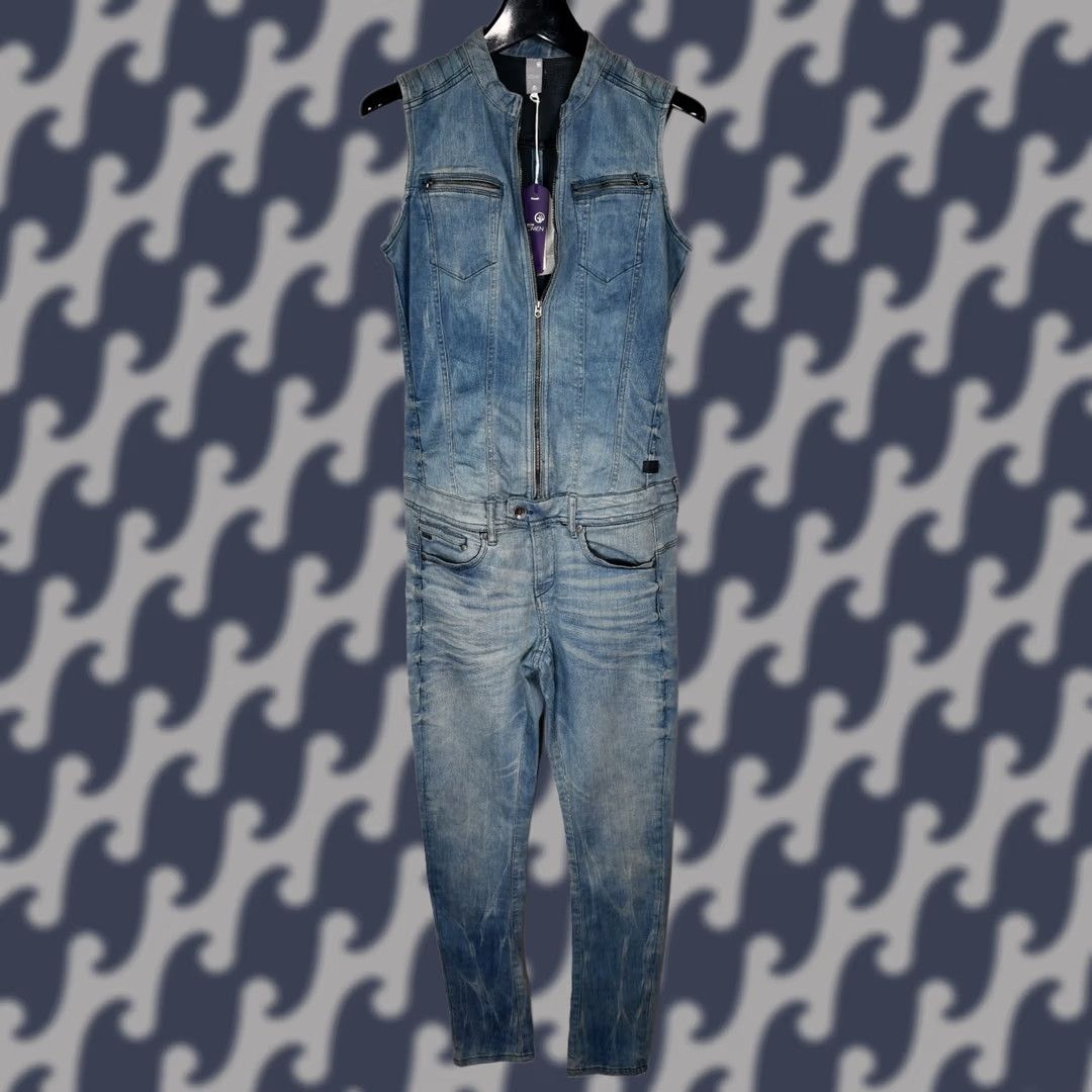 G-Star G-Star MIDGE DENIM ZIP SUIT JUMPSUIT S/Mood? No Size 28" / US 6 / IT 42 - 1 Thumbnail