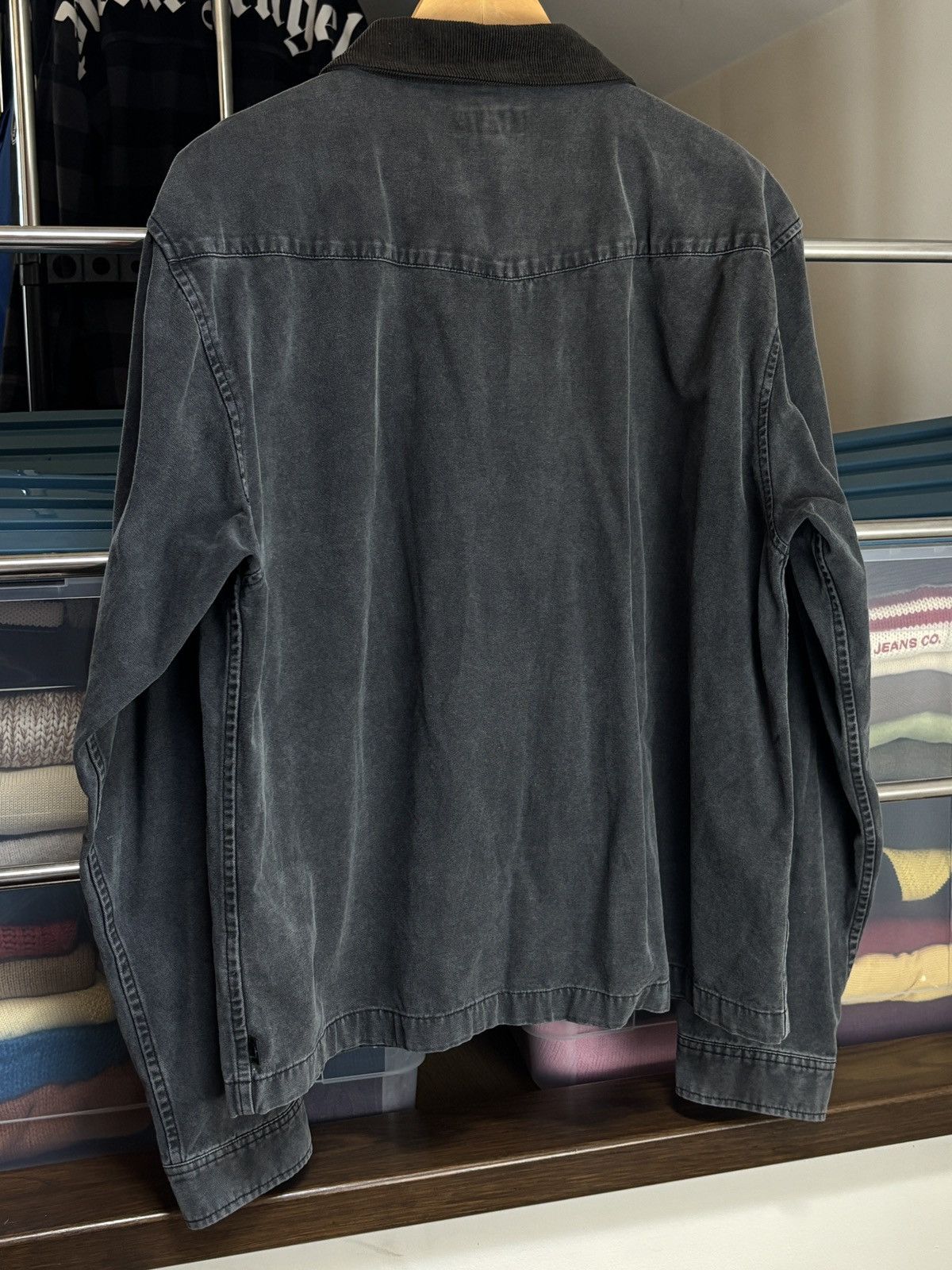 Stussy Vintage Stussy Japan Zip Up Dark Grey Denim Jacket Size US L / EU 52-54 / 3 - 6 Thumbnail