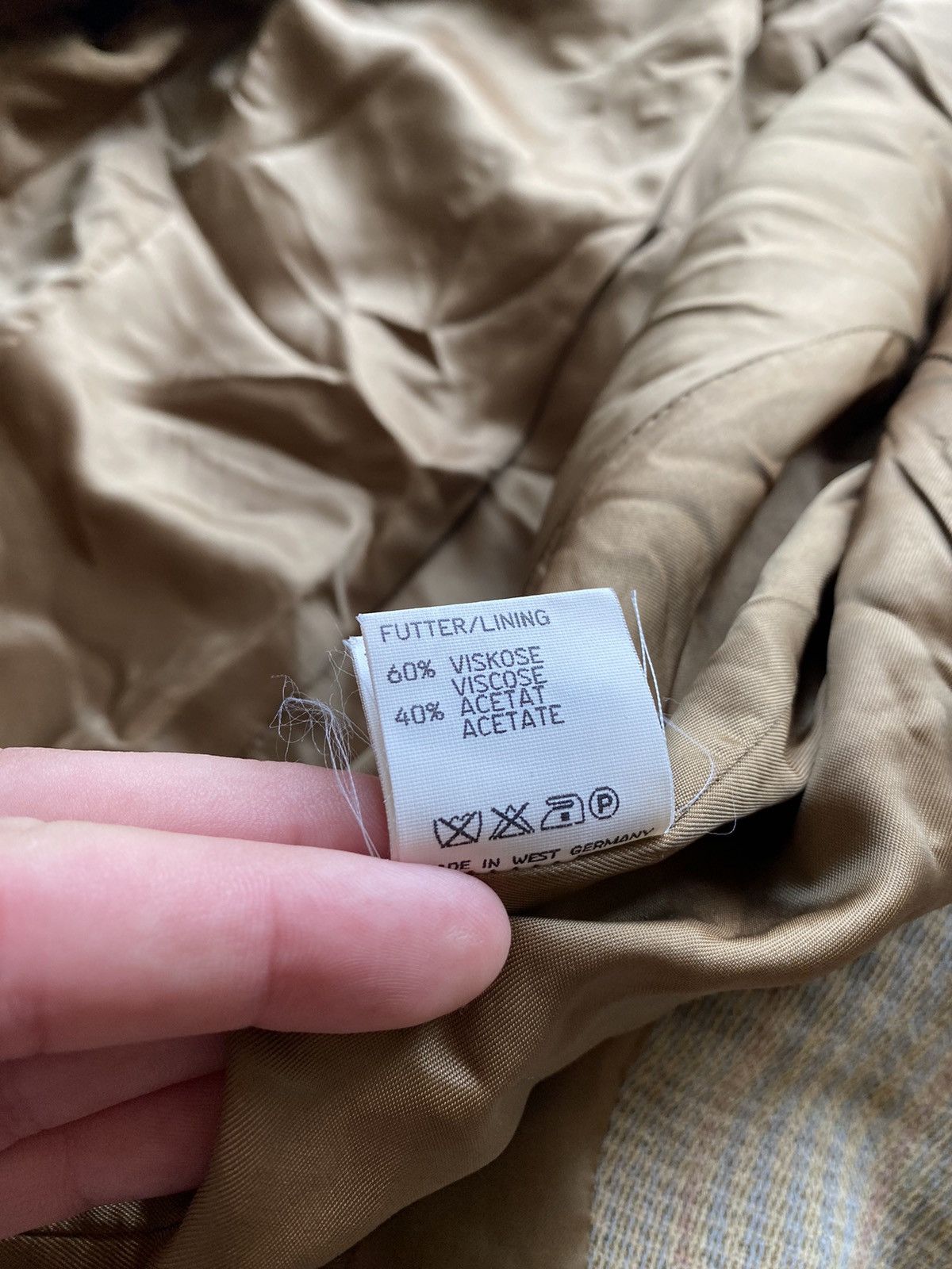 Jil Sander Vintage Jil Sander Wool Blend Nova Check Viskose Blazer Size XS / US 0-2 / IT 36-38 - 15 Thumbnail