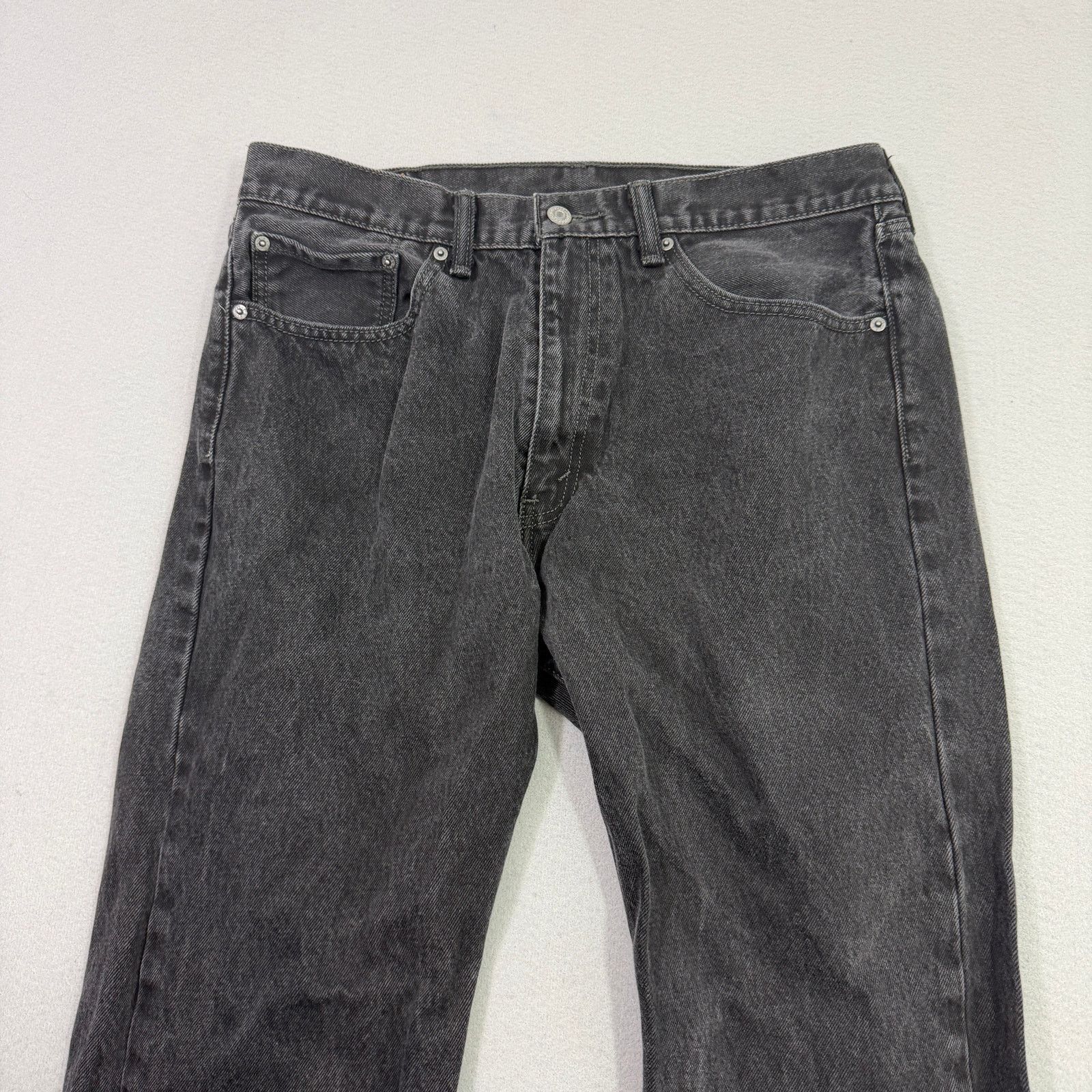 Levi's Levis 505 Jeans Men's 36x34 Black Regular Fit Straight Leg Size US 36 / EU 52 - 2 Thumbnail