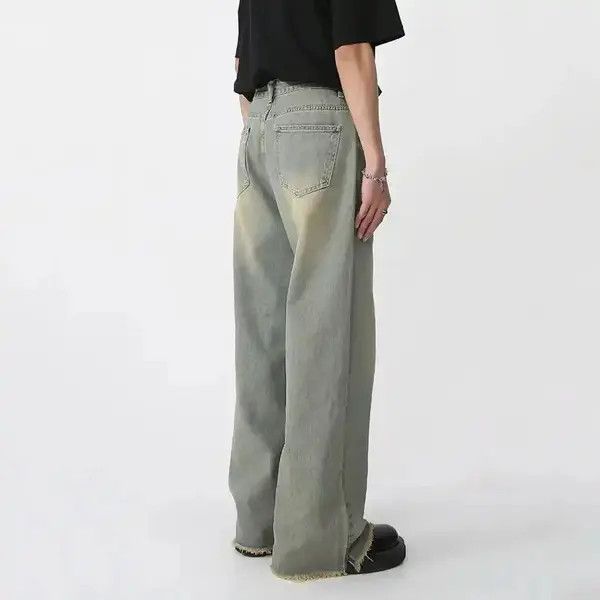 Designer × Vintage Y2K High Street Straight Wide Leg Jean Size US 31 - 3 Thumbnail