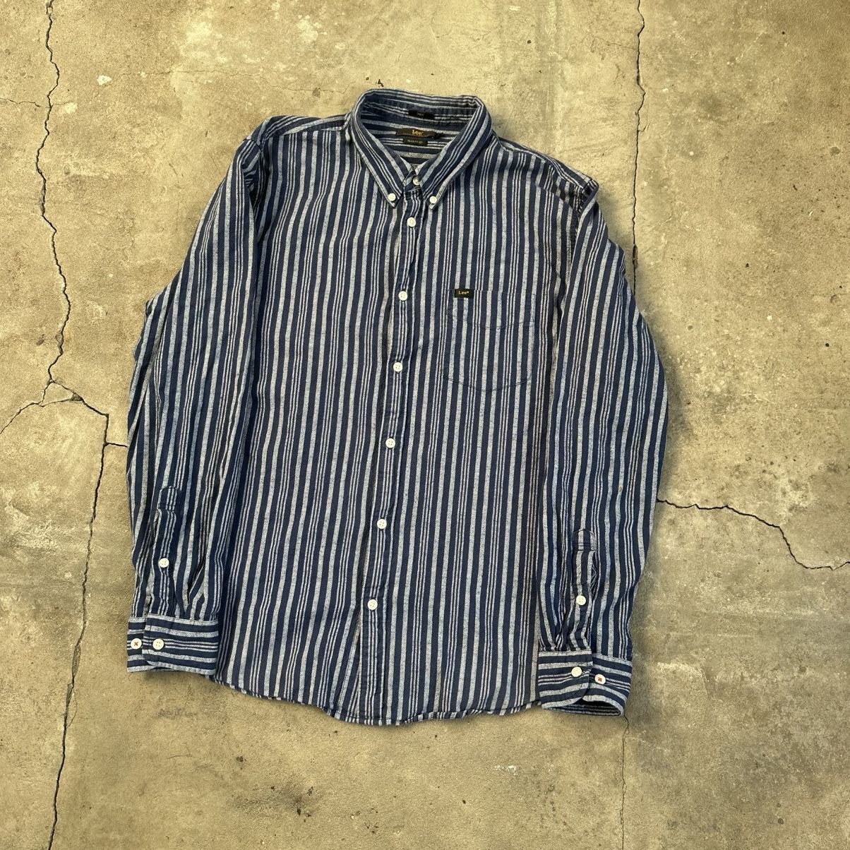 Lee Vintage Lee linen striped Western Shirt USA Size US XL / EU 56 / 4 - 2 Thumbnail