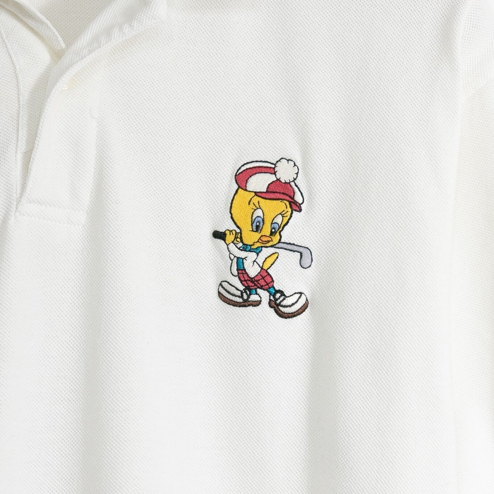 Vintage Vintage Tweety Bird Golf Polo Shirt Mens Large - Distressed Size US L / EU 52-54 / 3 - 3 Thumbnail