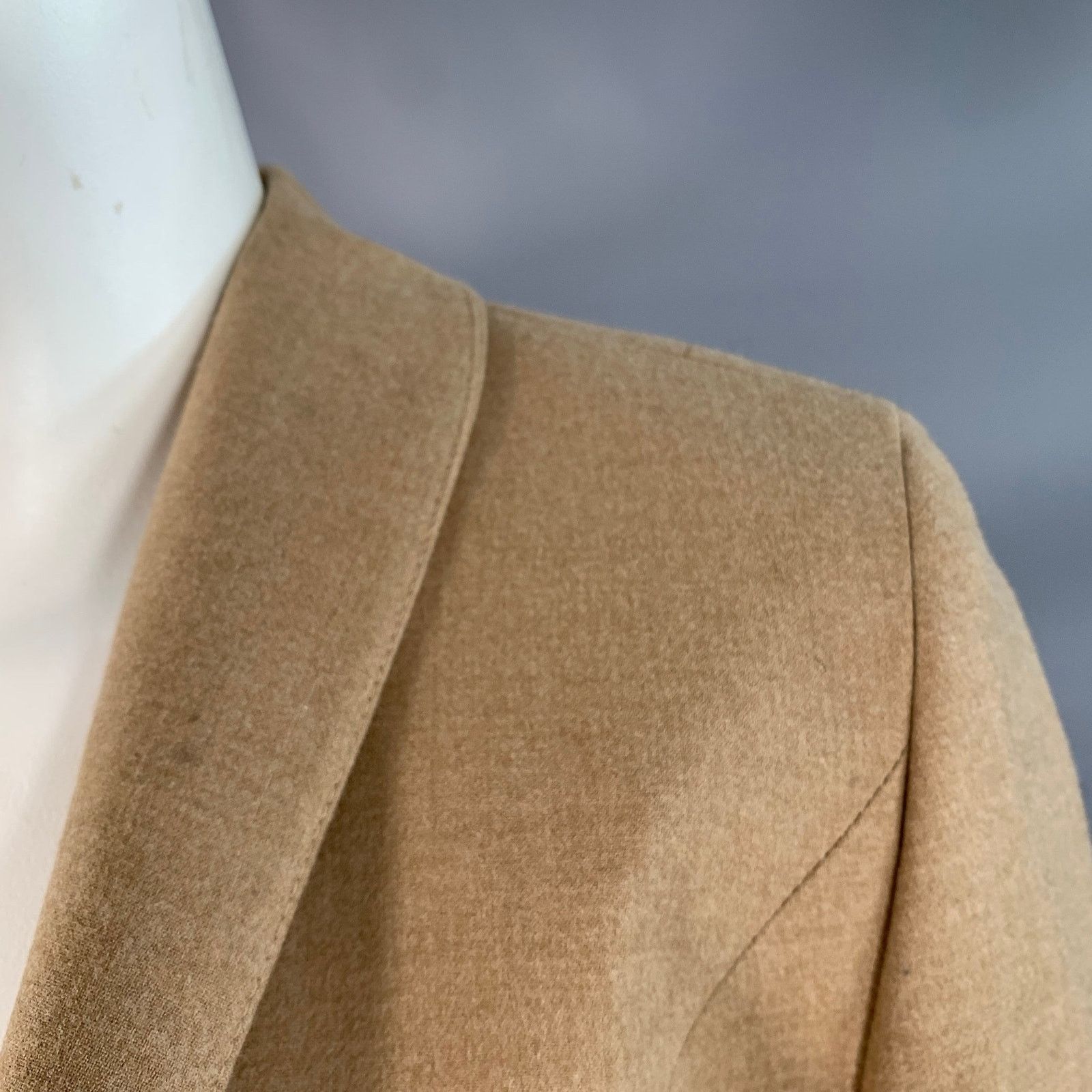 Other PAUW Beige Wool Shawl Lapel Tie Closure Jacket Blazer Size XS / US 0-2 / IT 36-38 - 4 Thumbnail