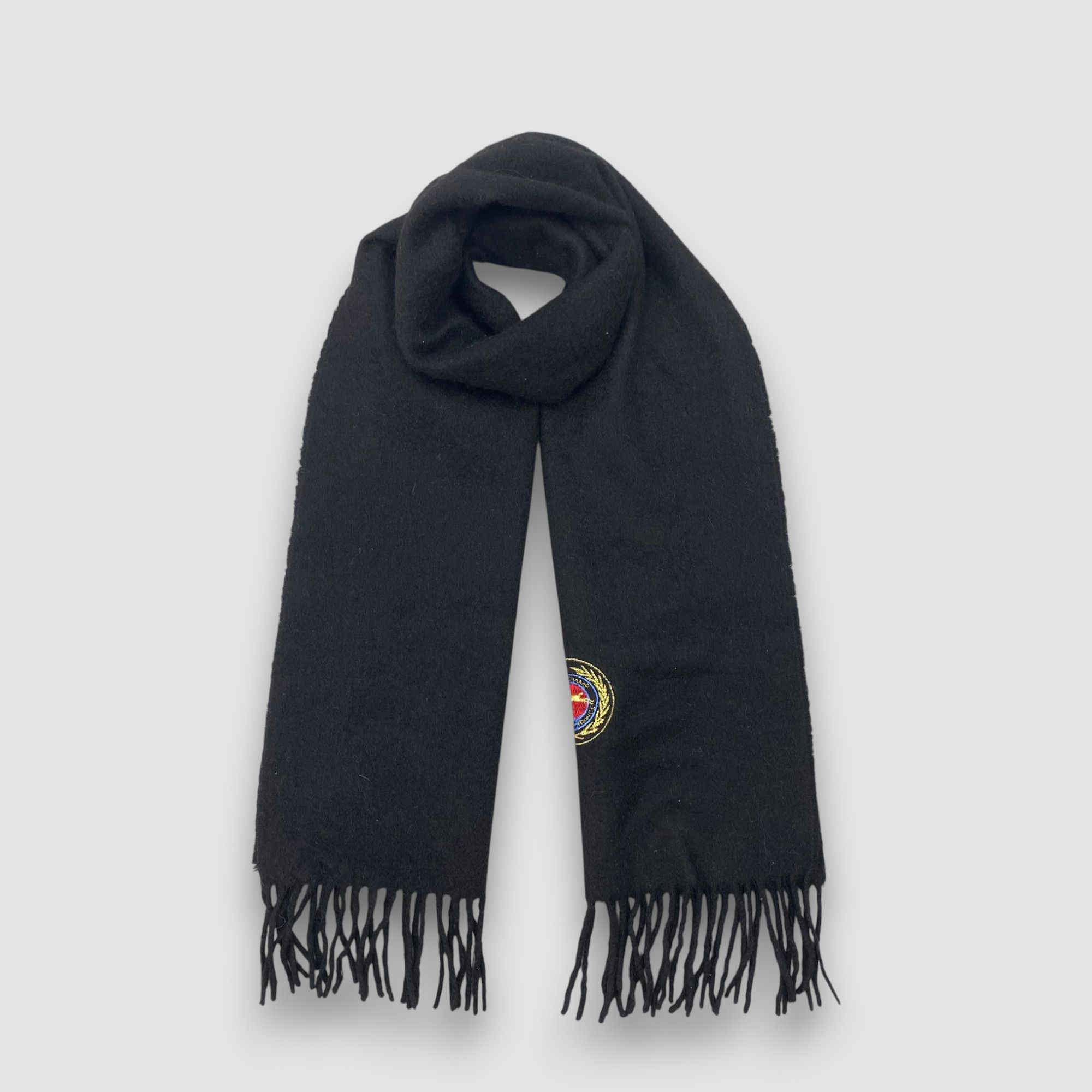 Longchamp Vintage Longchamp Scarf Muffler Wool Fringe Winter Scarves Size ONE SIZE - 1 Thumbnail