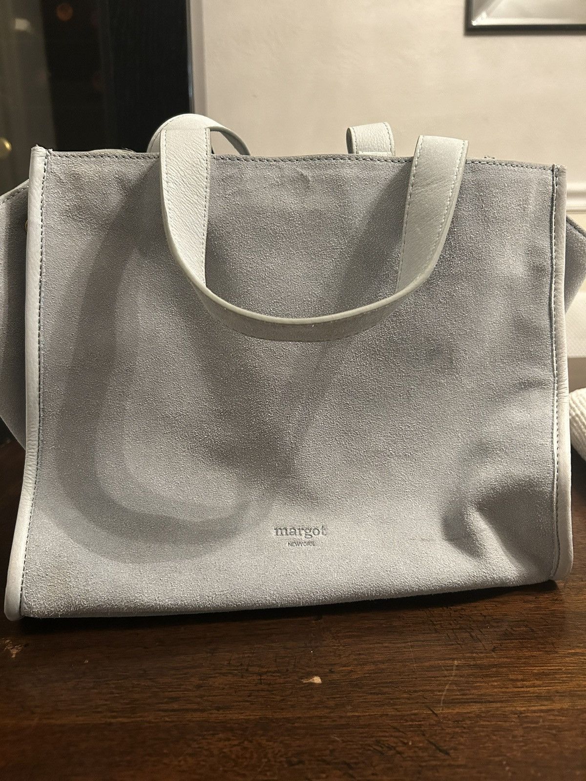 Designer Margot New York Suede Tote Bag with Mini Purse Size ONE SIZE - 3 Thumbnail