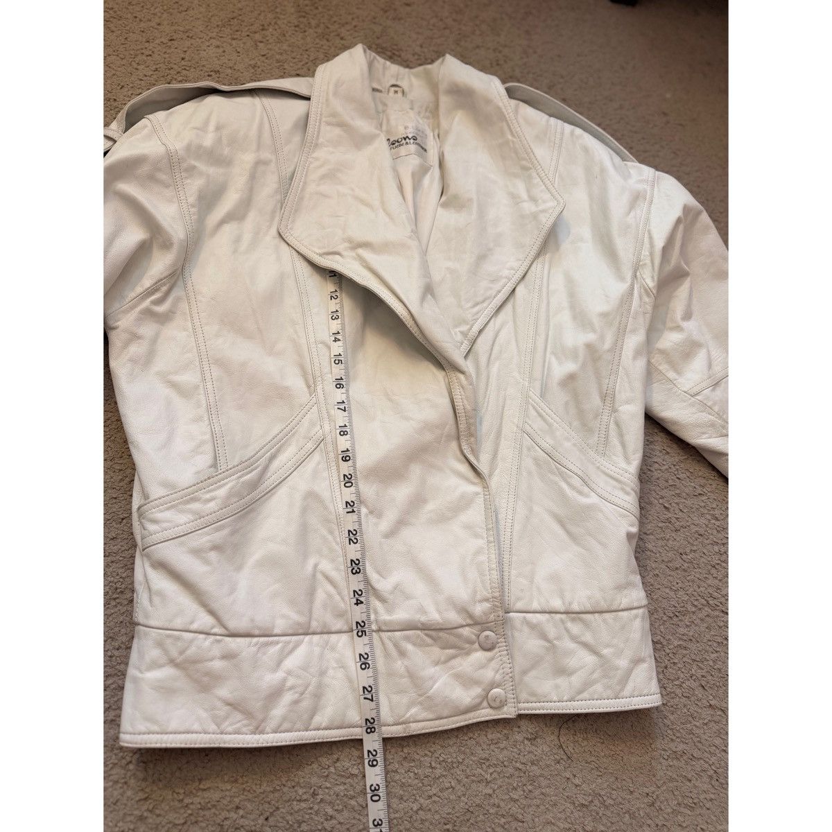 Vintage VINTAGE WHITE WILSONS LEATHER 80’S LEATHER JACKET Size US M / EU 48-50 / 2 - 8 Thumbnail