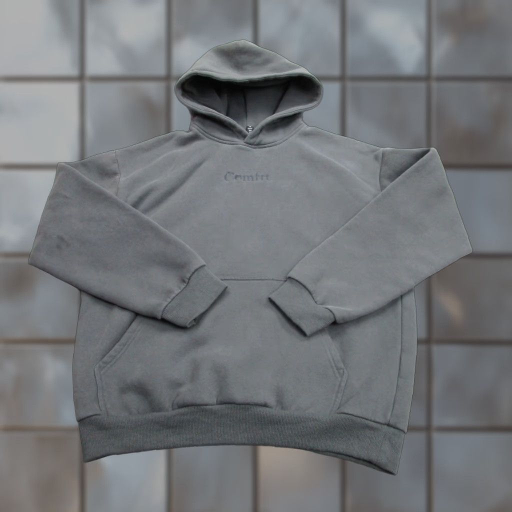 Vintage COMFRT Hoodie Mens Large Gray Heavyweight Fleece Cozy Athleisure Baggy Loose Size US L / EU 52-54 / 3 - 1 Thumbnail