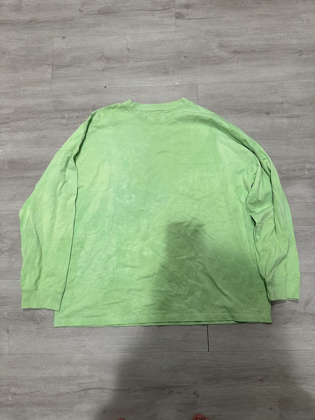 image of Green Martine Rose Foil Long Sleeve Size Large Dip Dye, Men's