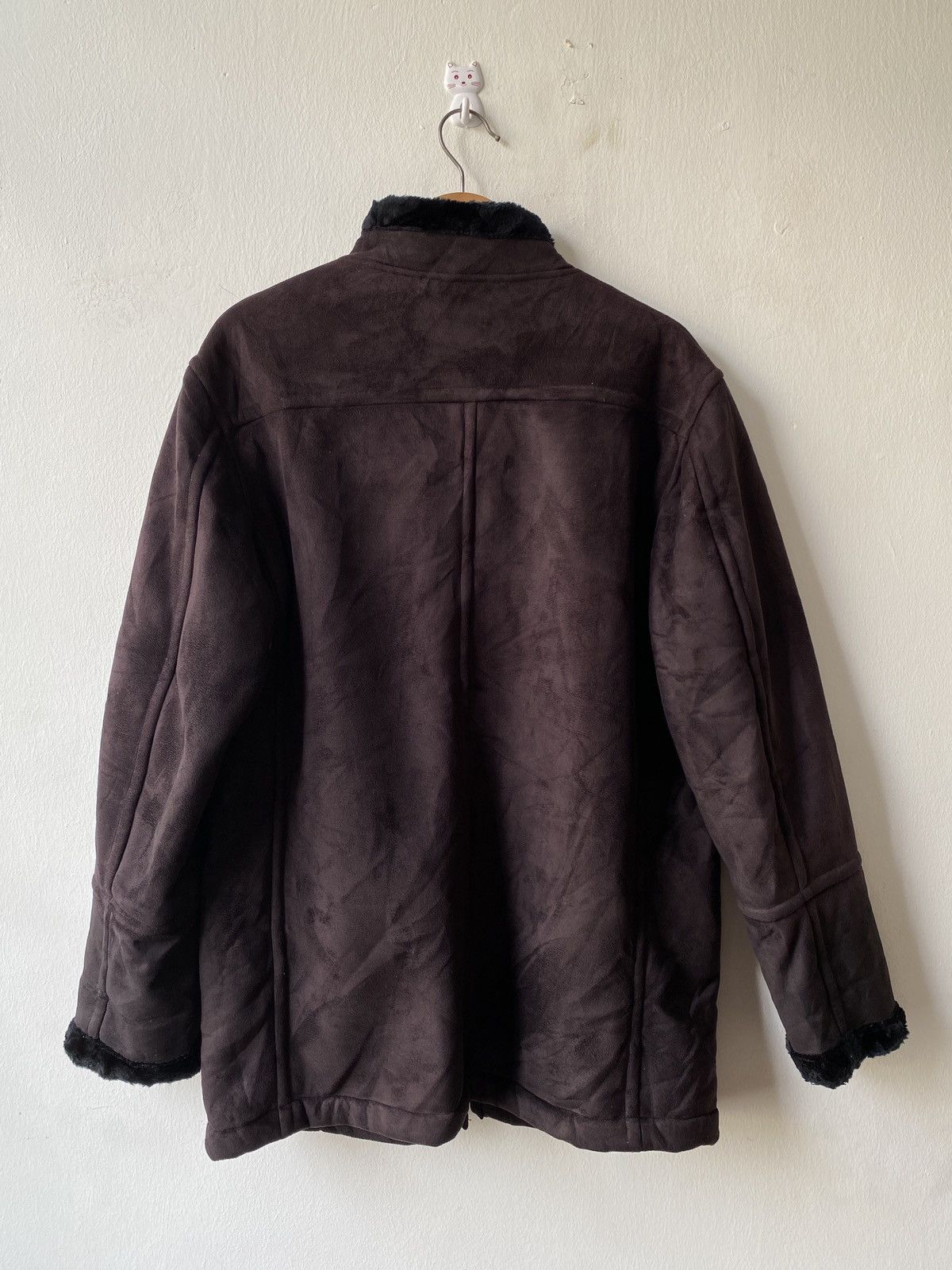 Japanese Brand × Kansai Yamamoto 1990s Kansai Yamamoto Homme Suede Leather Fur Lining Jacket Size US L / EU 52-54 / 3 - 4 Thumbnail