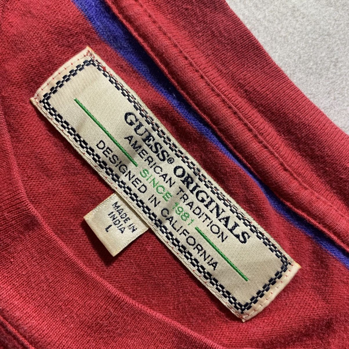 Guess Vintage Guess Striped T-Shirt Size US L / EU 52-54 / 3 - 4 Thumbnail