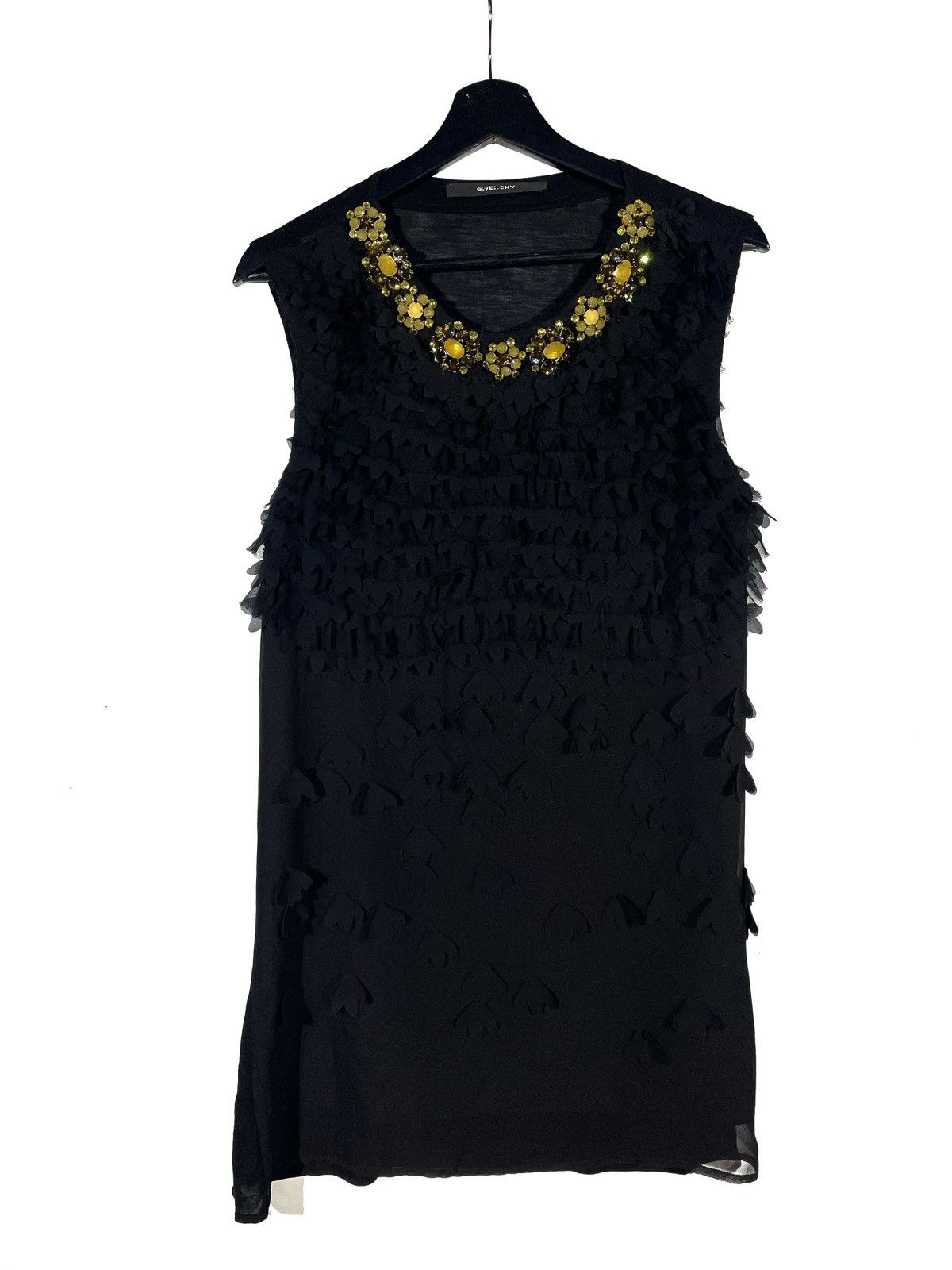 Givenchy Givenchy Silk & Stones Black Floral Dress Size 2/M Luxury Size M / US 6-8 / IT 42-44 - 1 Thumbnail