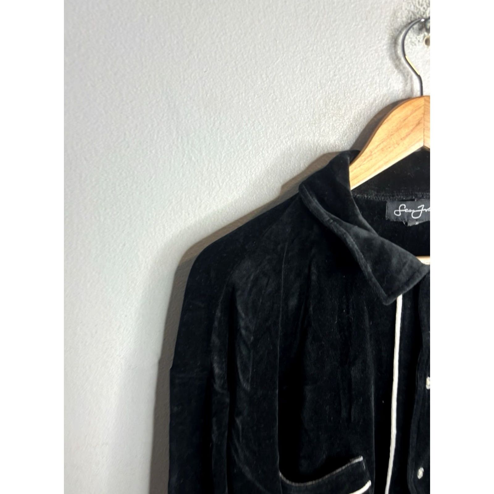 Sean John VINTAGE SEAN JOHN Velour Button Up Tracksuit Black XL Mens Y2K 10026 Size US 36 / EU 52 - 2 Thumbnail