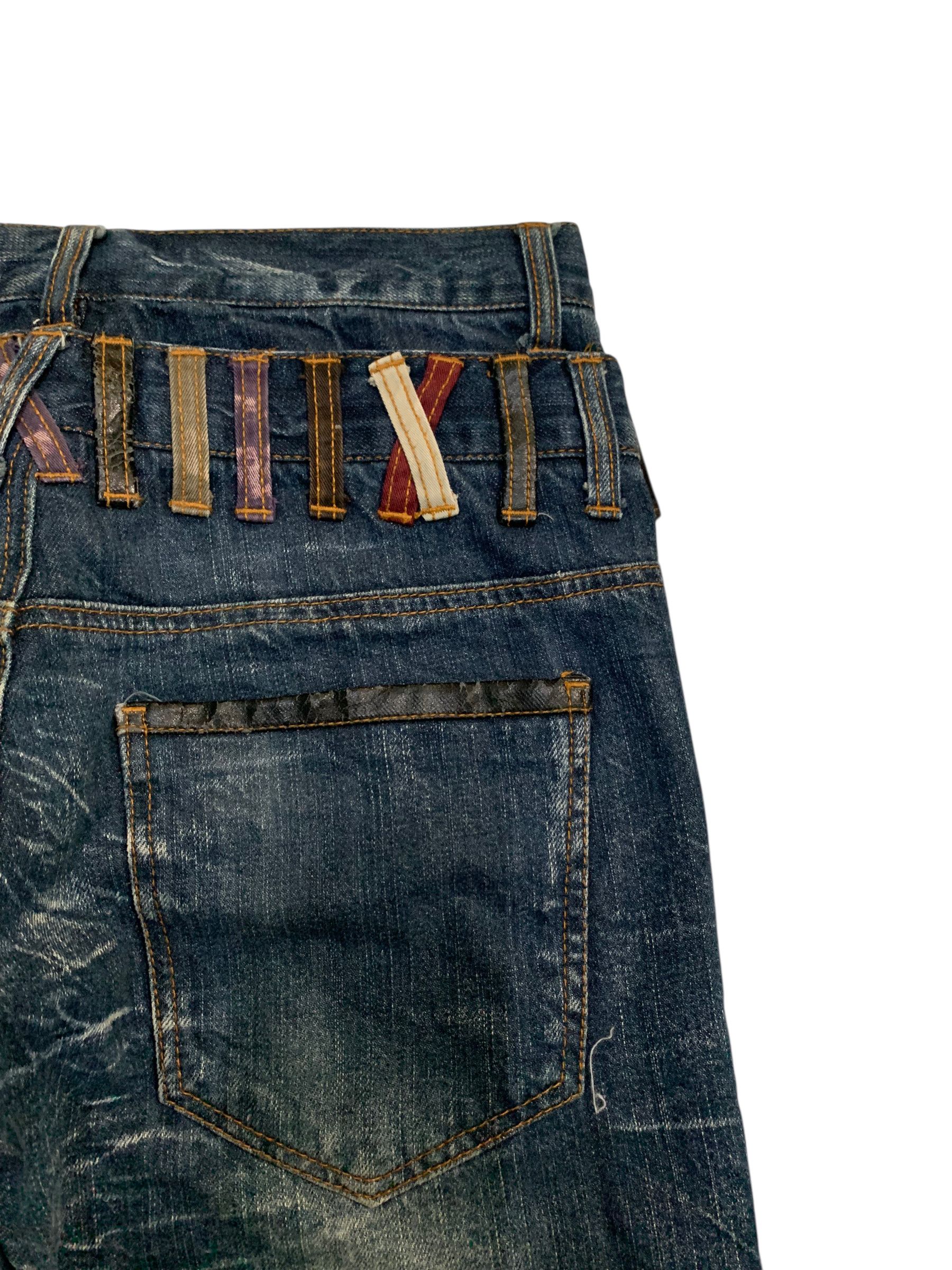 PPFM CLAWNMARK💥NYALUS DOUBLE WAIST RUSTY DISTRESSED DENIM Size US 29 - 14 Thumbnail