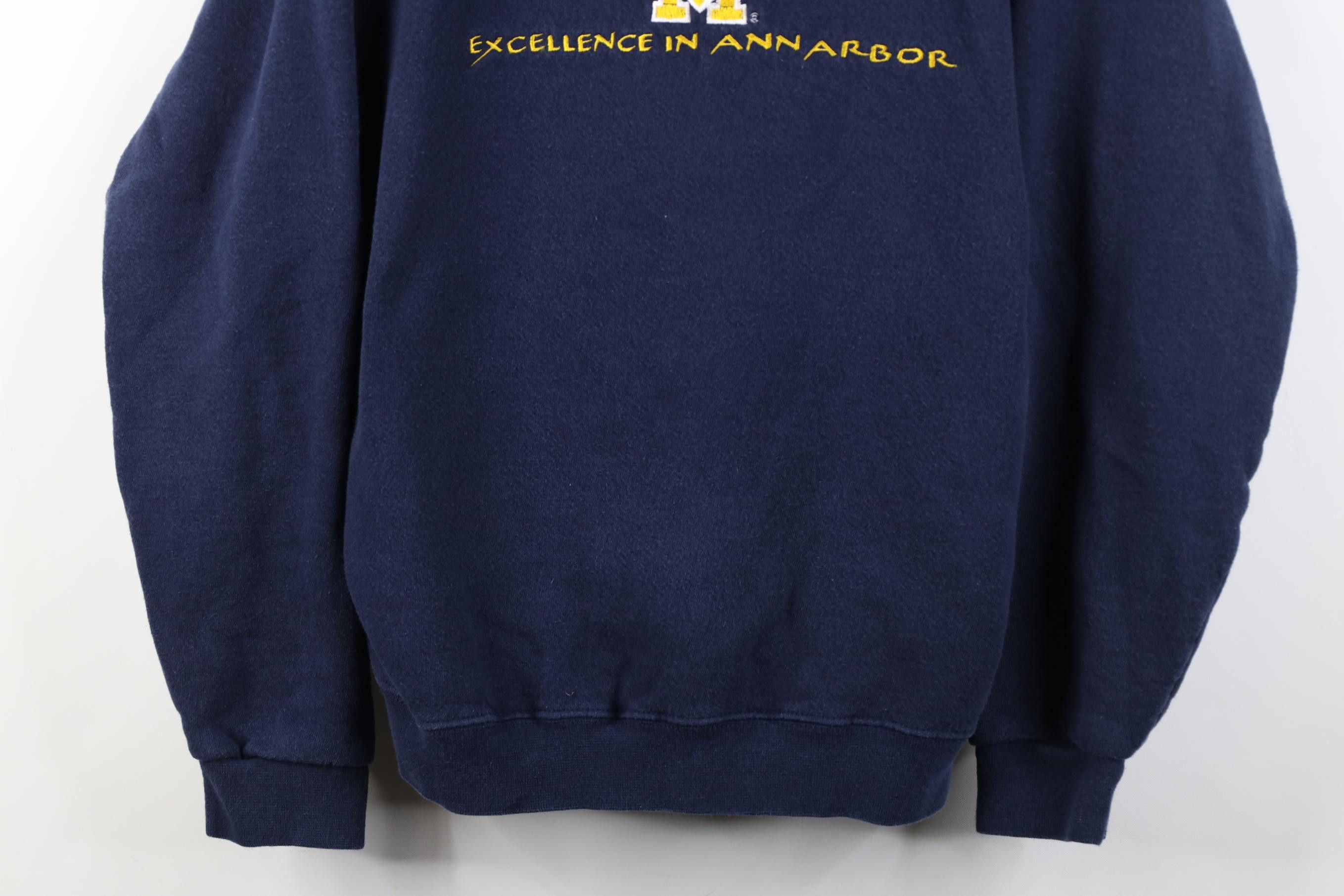Vintage Vintage 90s Excellence In University of Michigan Sweatshirt Size M / US 6-8 / IT 42-44 - 3 Thumbnail