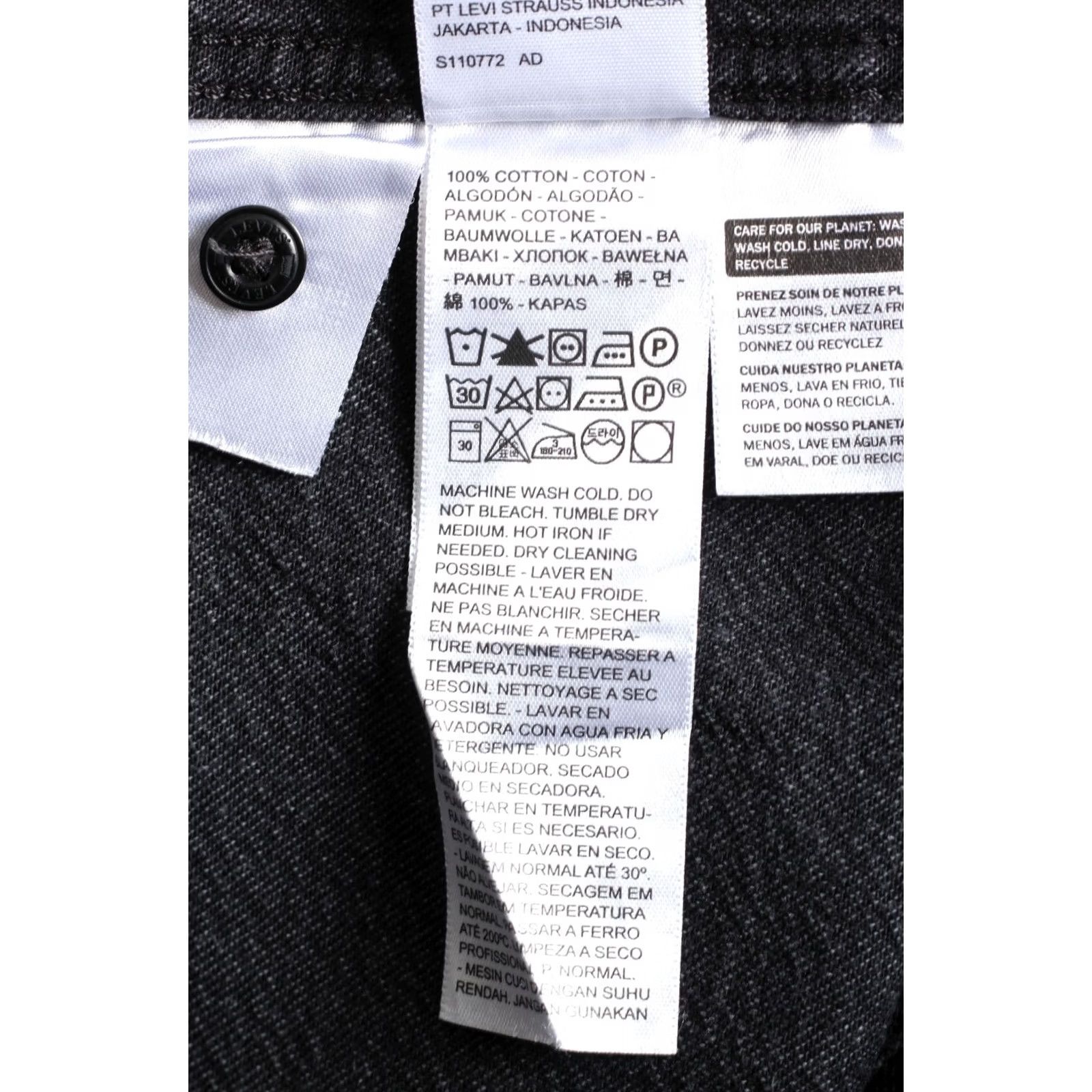 Levi's LEVI’S Barstow Western Denim Shirt Men S Regular Fit Long Sleeve Grey VR3494 Size US S / EU 44-46 / 1 - 7 Thumbnail