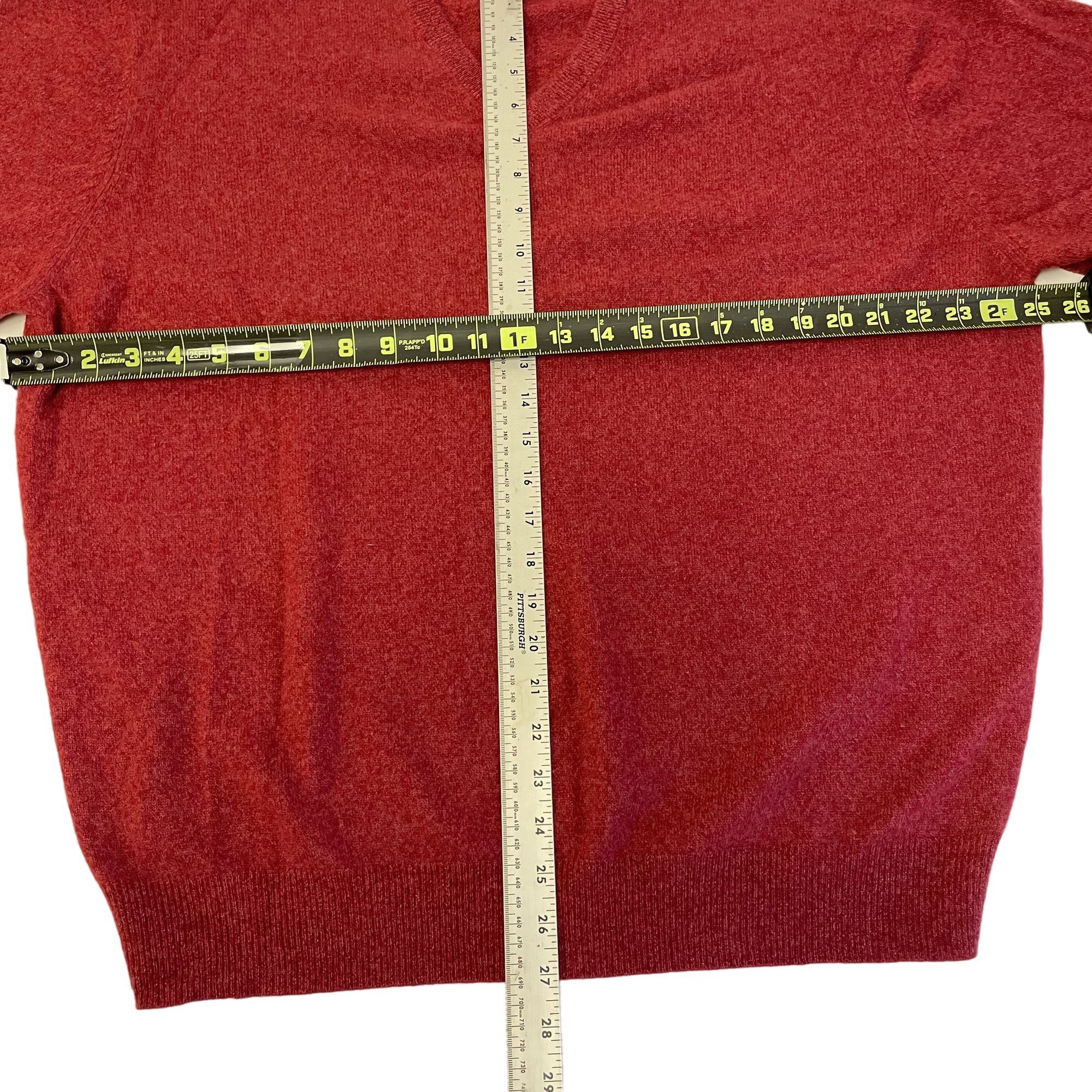 Jos. A. Bank Jos A Bank HEATHER RED V Neck DESIGNER Knit 100% CASHMERE Size US XL / EU 56 / 4 - 4 Thumbnail