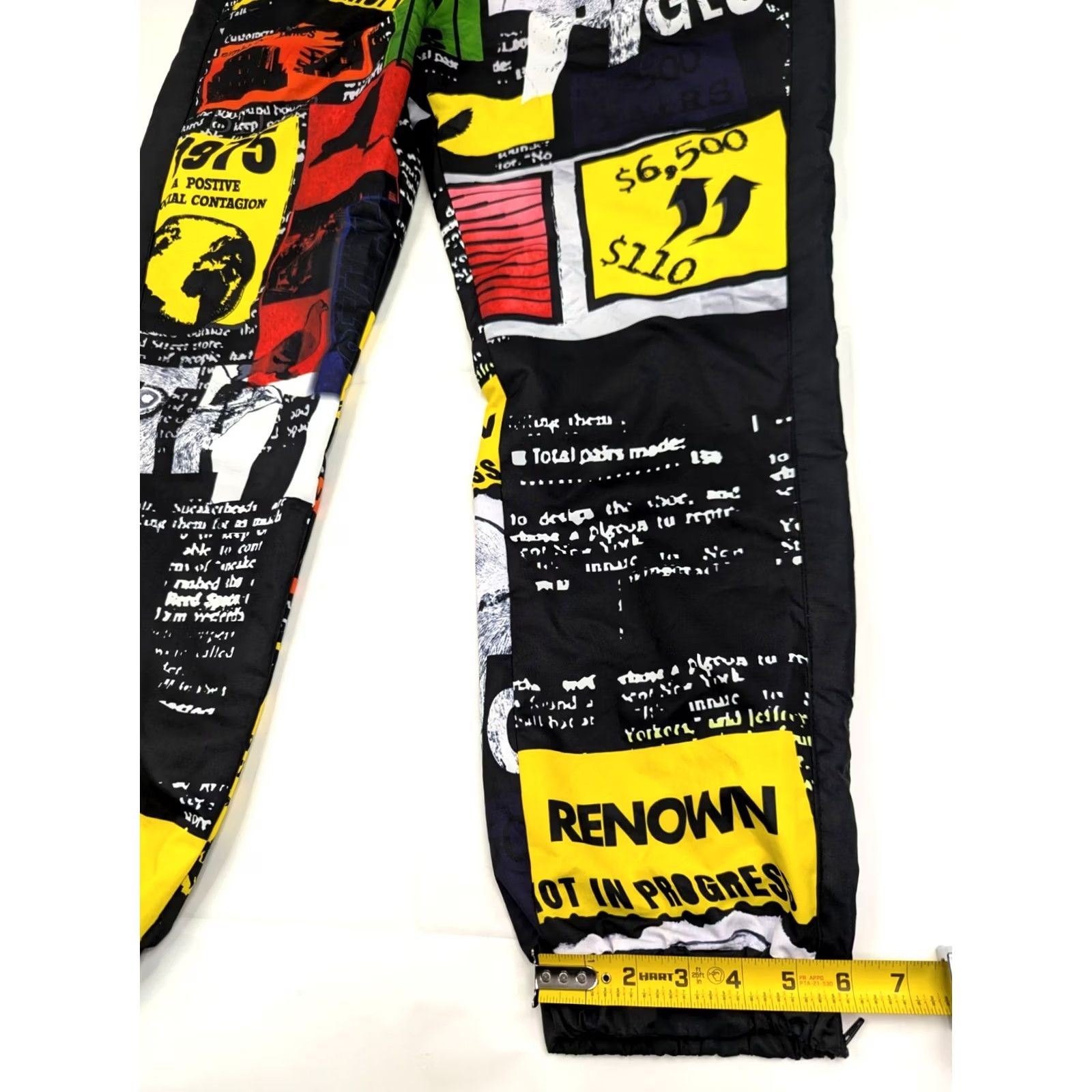 J Brand Staple Pigeon Windbreaker Pants Men 3XL Multicolor Streetwear Polyester Pockets Retro 90s/2000s - Streetwear Track Pants Mens Size US 39 - 3 Thumbnail