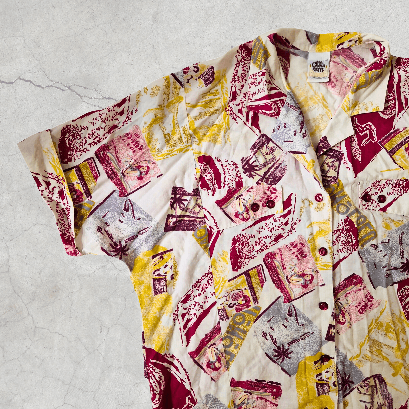 Vintage GODLEN GATE Vintage Hawaiian Button Up Shirt 90s Size US M / EU 48-50 / 2 - 5 Thumbnail