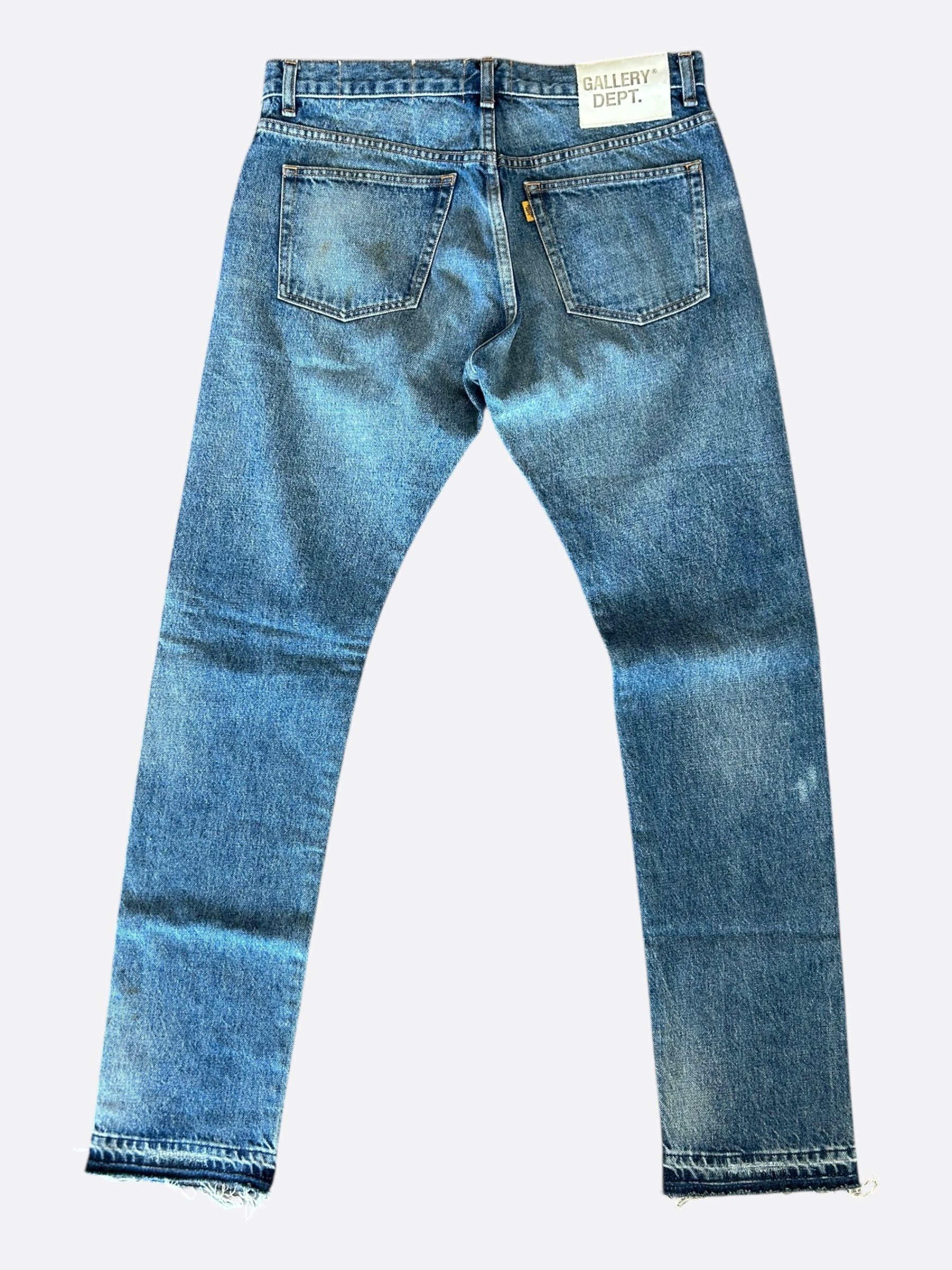 Gallery Dept. Indigo 5001 Vintage Reworked Selvage Denim Jeans Size US 34 / EU 50 - 2 Thumbnail