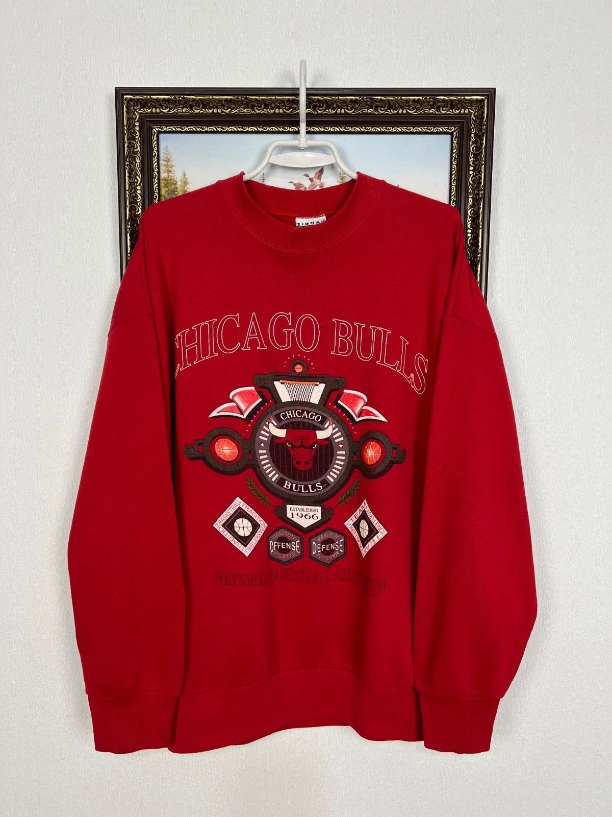 Vintage Vintage 90's Sports Chicago Bulls NBA Sweatshirt Crewneck Size US XXL / EU 58 / 5 - 1 Thumbnail