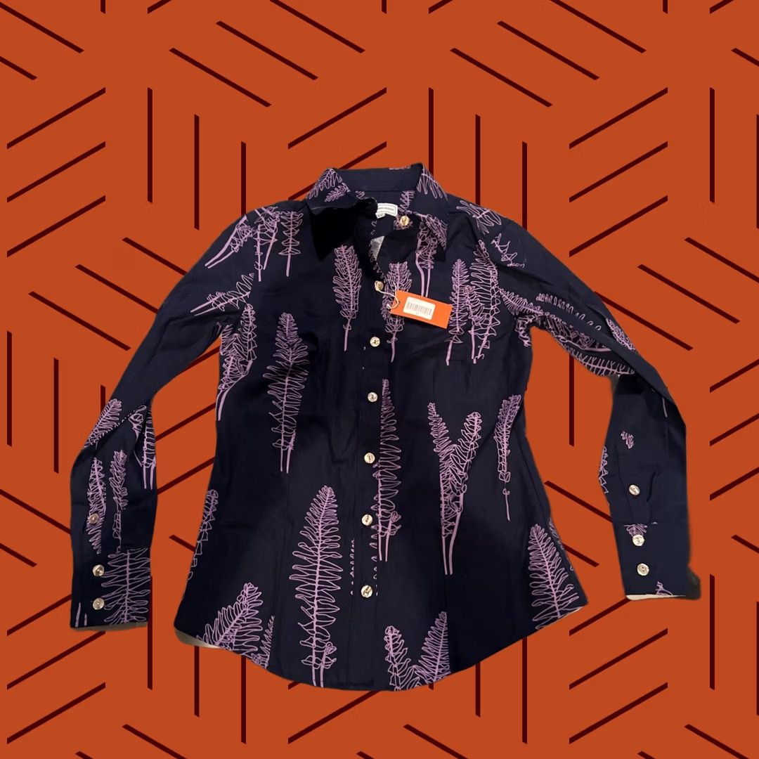 ALOHAS VINTAGE Woman’s Sig Zane Designs Hawaiian Aloha Hibiscus Shirt XS New w 50 Retail Tag Size XS / US 0-2 / IT 36-38 - 1 Thumbnail