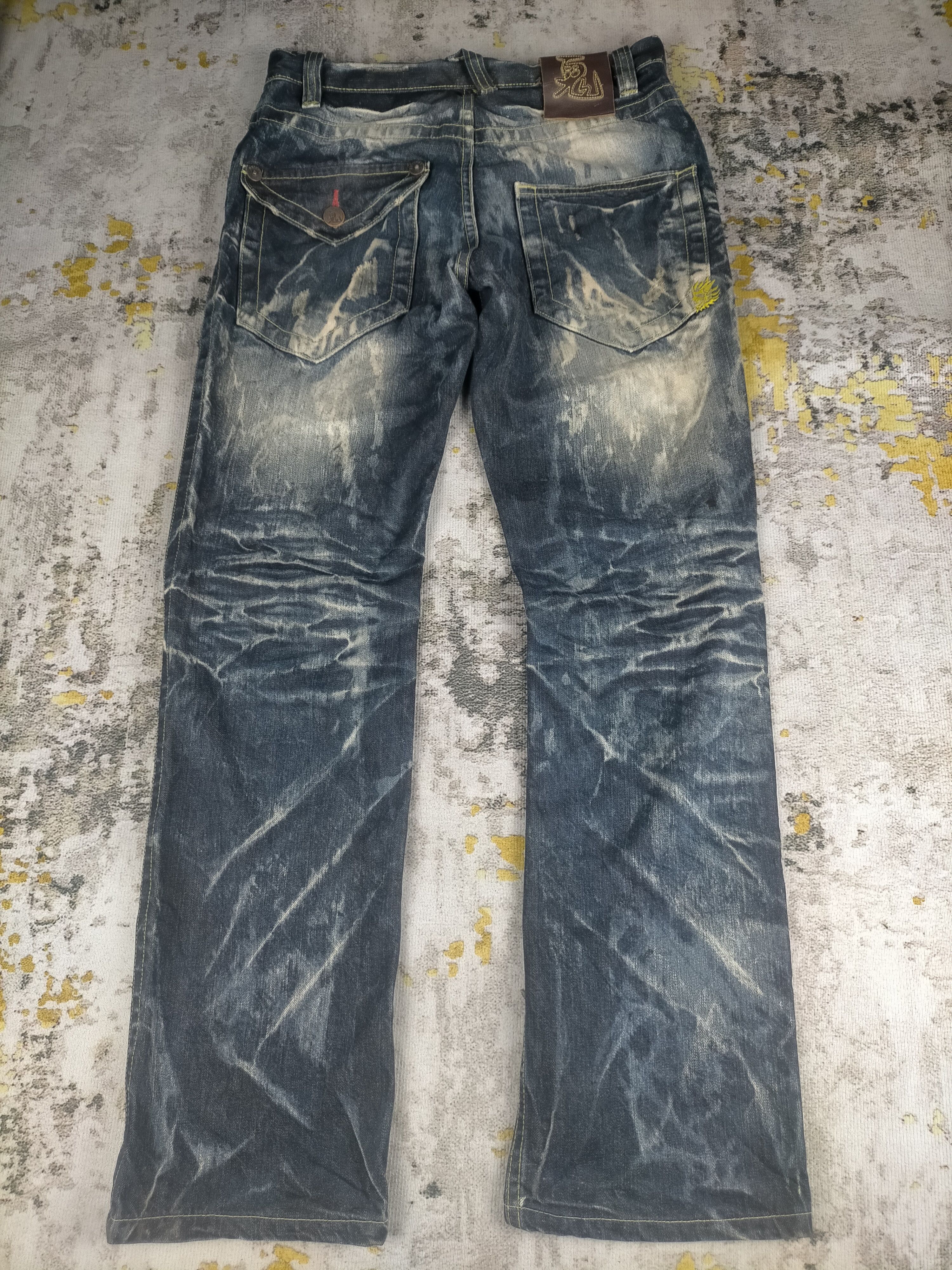 Tornado Mart Vintage Rare Oniarai Crazy Clawmark Washed Jeans Size US 30 / EU 46 - 4 Thumbnail