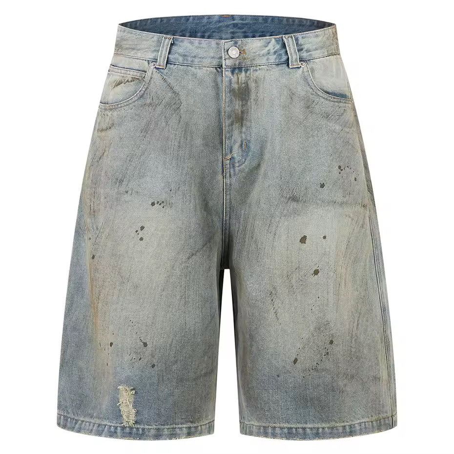 Other Retro Vintage Style Baggy Washed Ripped Y2k Shorts Size US 33 - 1 Thumbnail