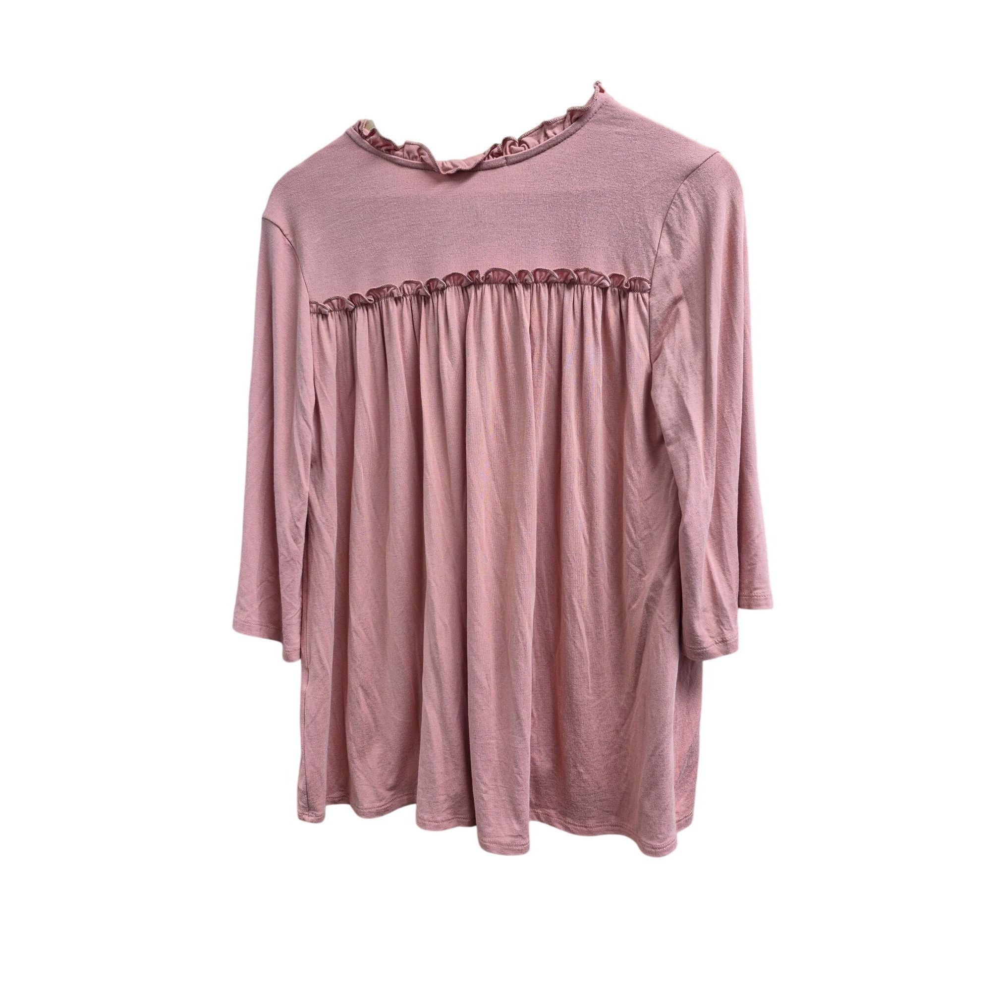 Other Peach Small 3/4 Sleeve Ruffle Tunic Top Large Size L / US 10 / IT 46 - 4 Thumbnail