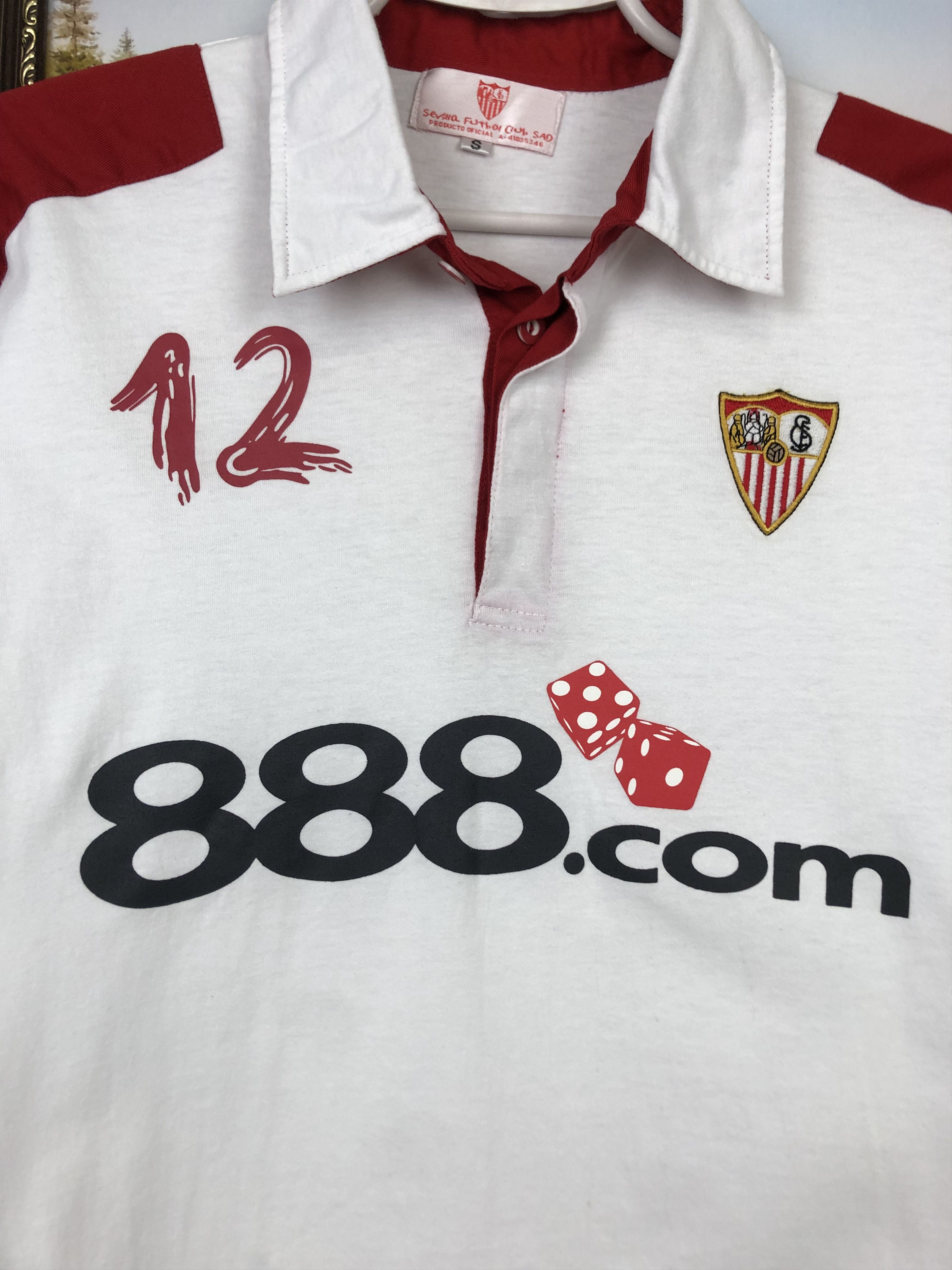 Vintage Official Vintage Sevilla Polo Football Shirt Long Sleeve Tee Size US S / EU 44-46 / 1 - 3 Thumbnail
