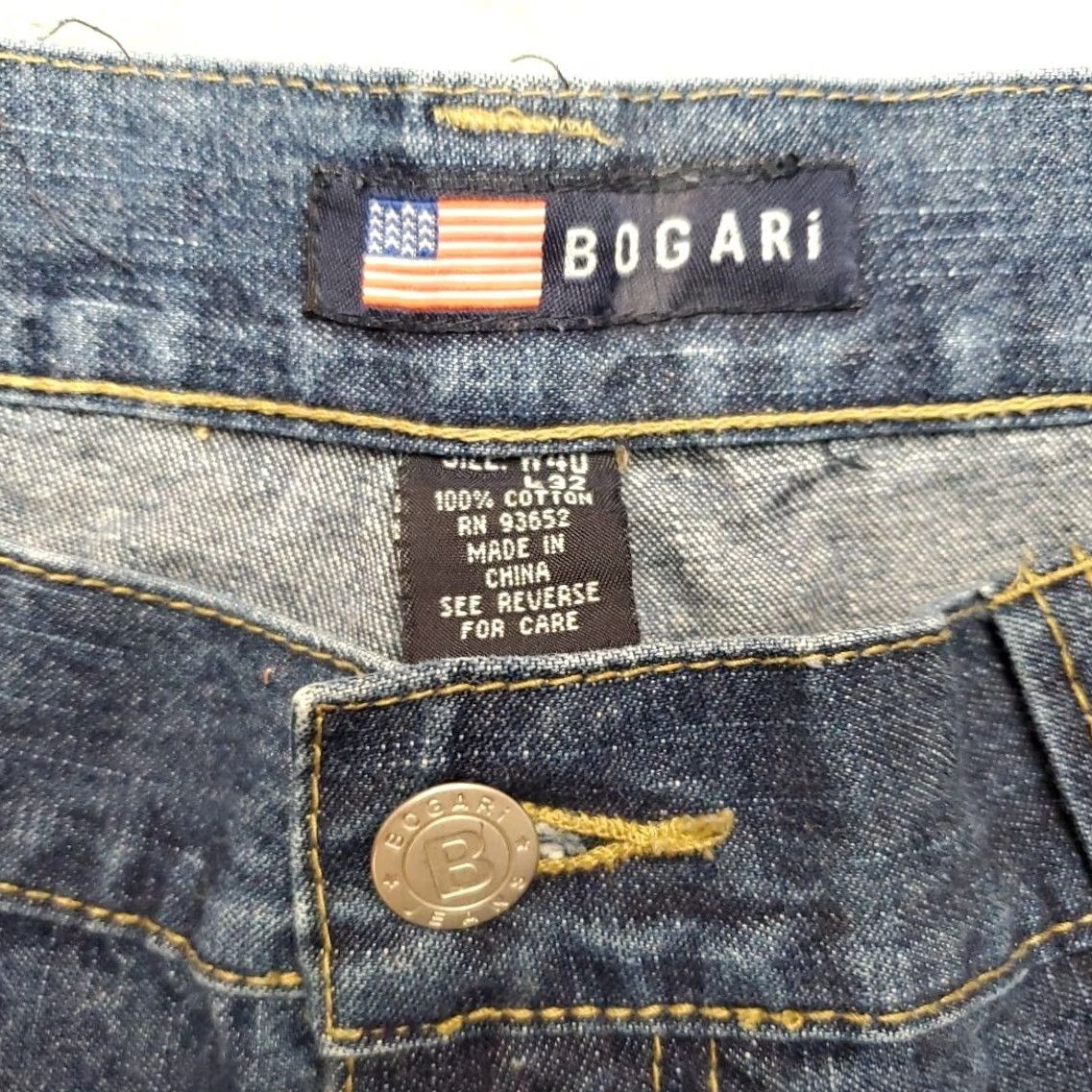 Vintage Bogari Jeans Mens 40x32 Blue Denim Straight Leg Cotton Everyday Comfort Pants Size US 40 / EU 56 - 4 Thumbnail