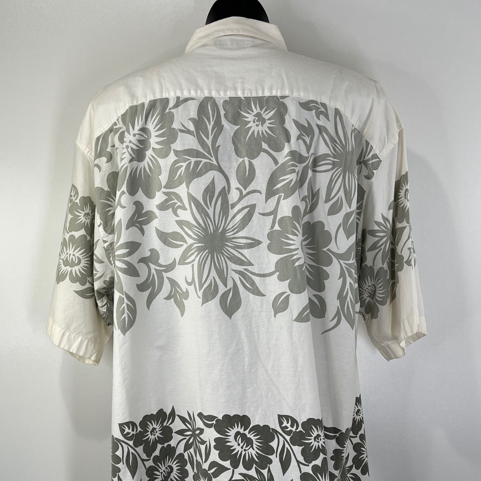 Vintage Vintage 90s Hawaiian Floral Shirt Cotton White Size US XXL / EU 58 / 5 - 5 Thumbnail
