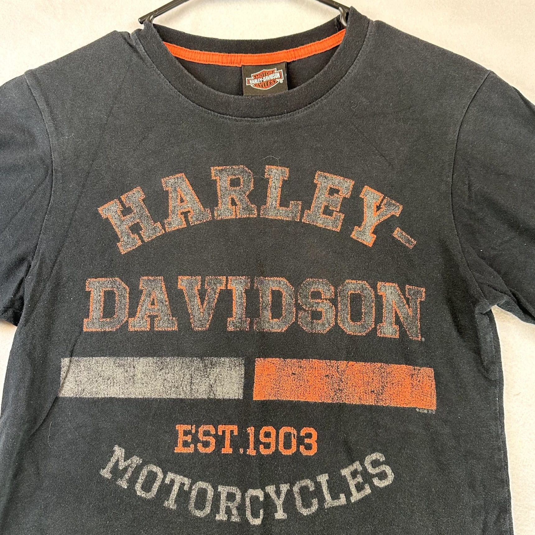 Harley Davidson Harley-Davidson Shirt Adult Small Black USA Made Stratman Tag Mens Shirt Graphic Print Harley-Davidson USA Logo 90s? Size US S / EU 44-46 / 1 - 4 Thumbnail