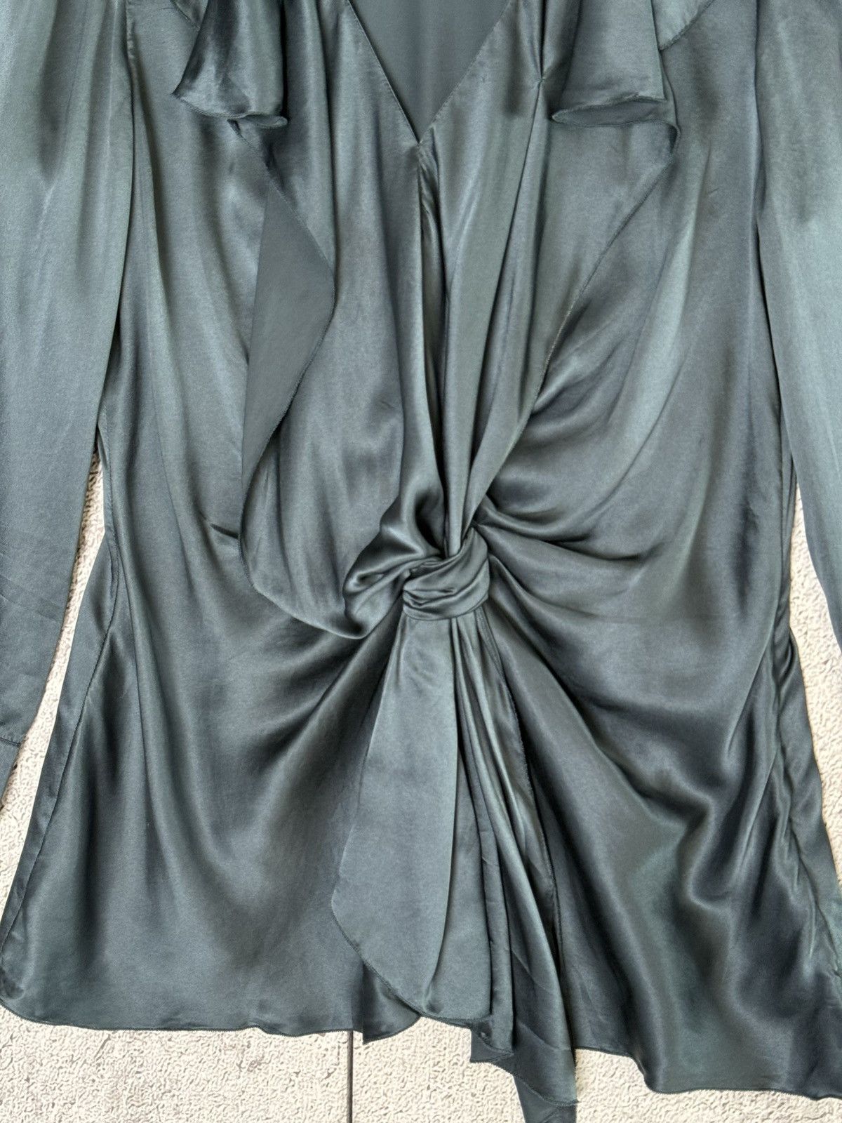 Prada Prada 100% Silk Draped Knot Blouse Top Made In Italy Size S / US 4 / IT 40 - 4 Thumbnail