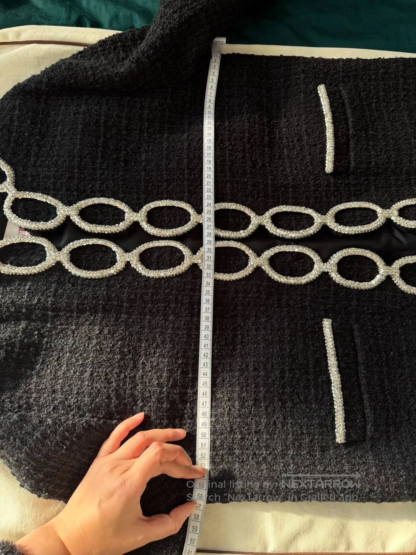 Valentino Valentino Black Cardigan with White Chain. Size M / US 6-8 / IT 42-44 - 7 Thumbnail