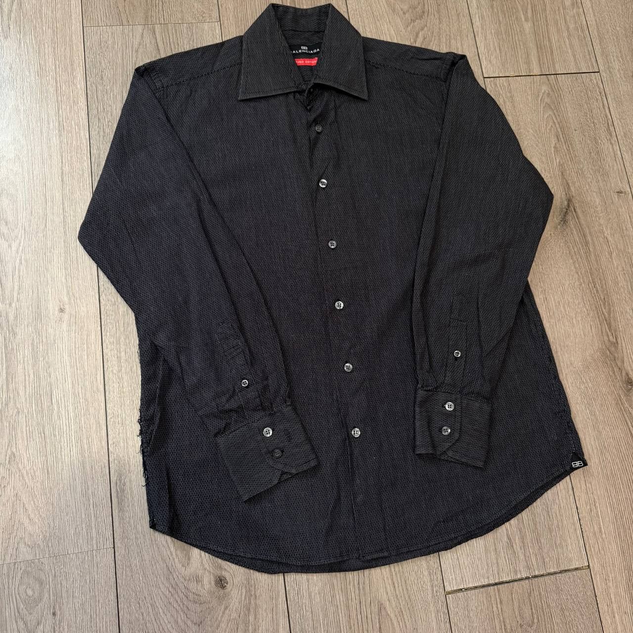 Balenciaga Balenciaga Mens Black Long Sleeve Shirt Size 15 1/2 39 Size US L / EU 52-54 / 3 - 2 Thumbnail