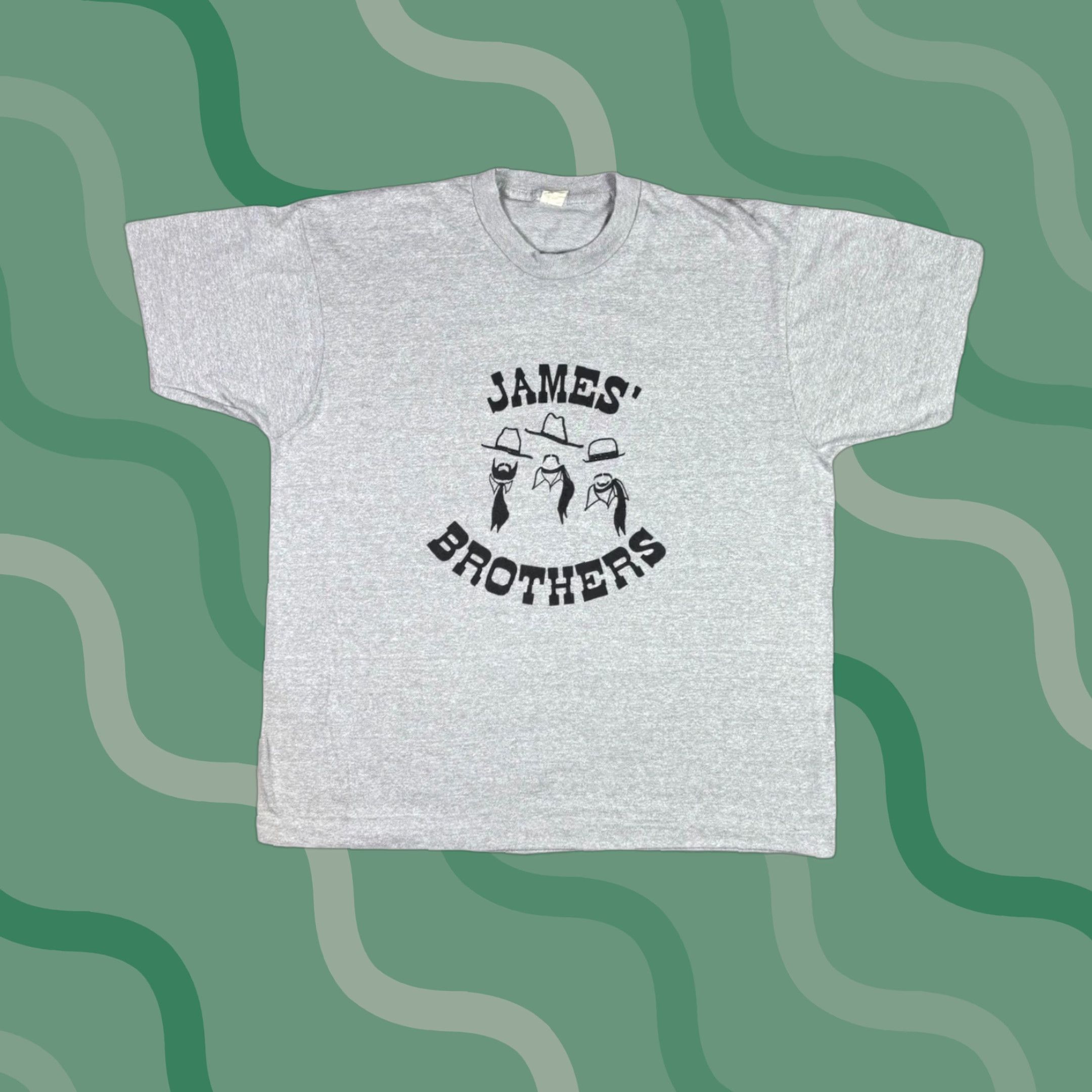Vintage VINTAGE James Brothers Country Band T Shirt Gray Single Stitch Adult Medium Size US M / EU 48-50 / 2 - 1 Thumbnail