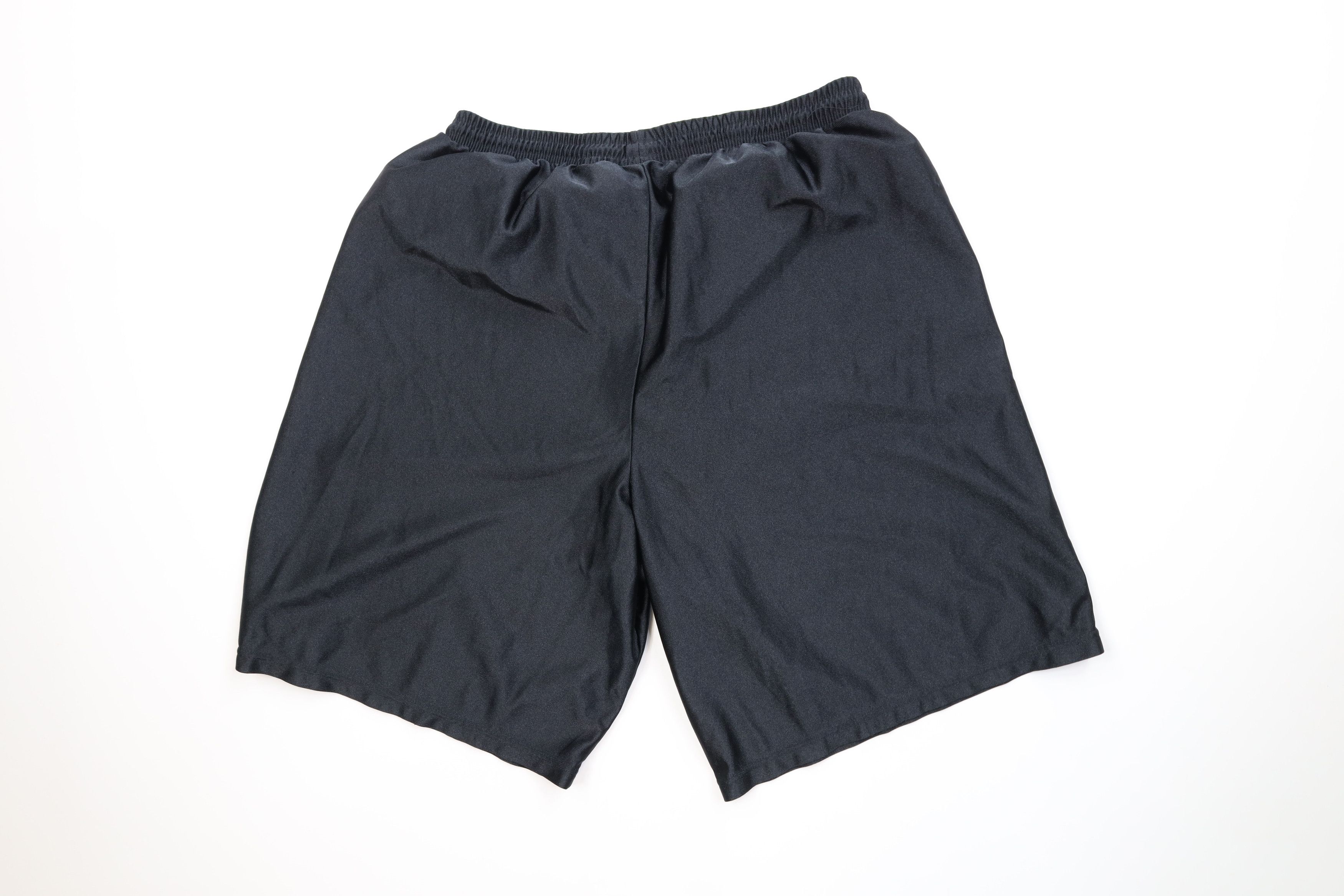 Nike Vintage 90s Y2K Nike Swoosh Above Knee Shorts Black USA Size US 36 / EU 52 - 8 Thumbnail