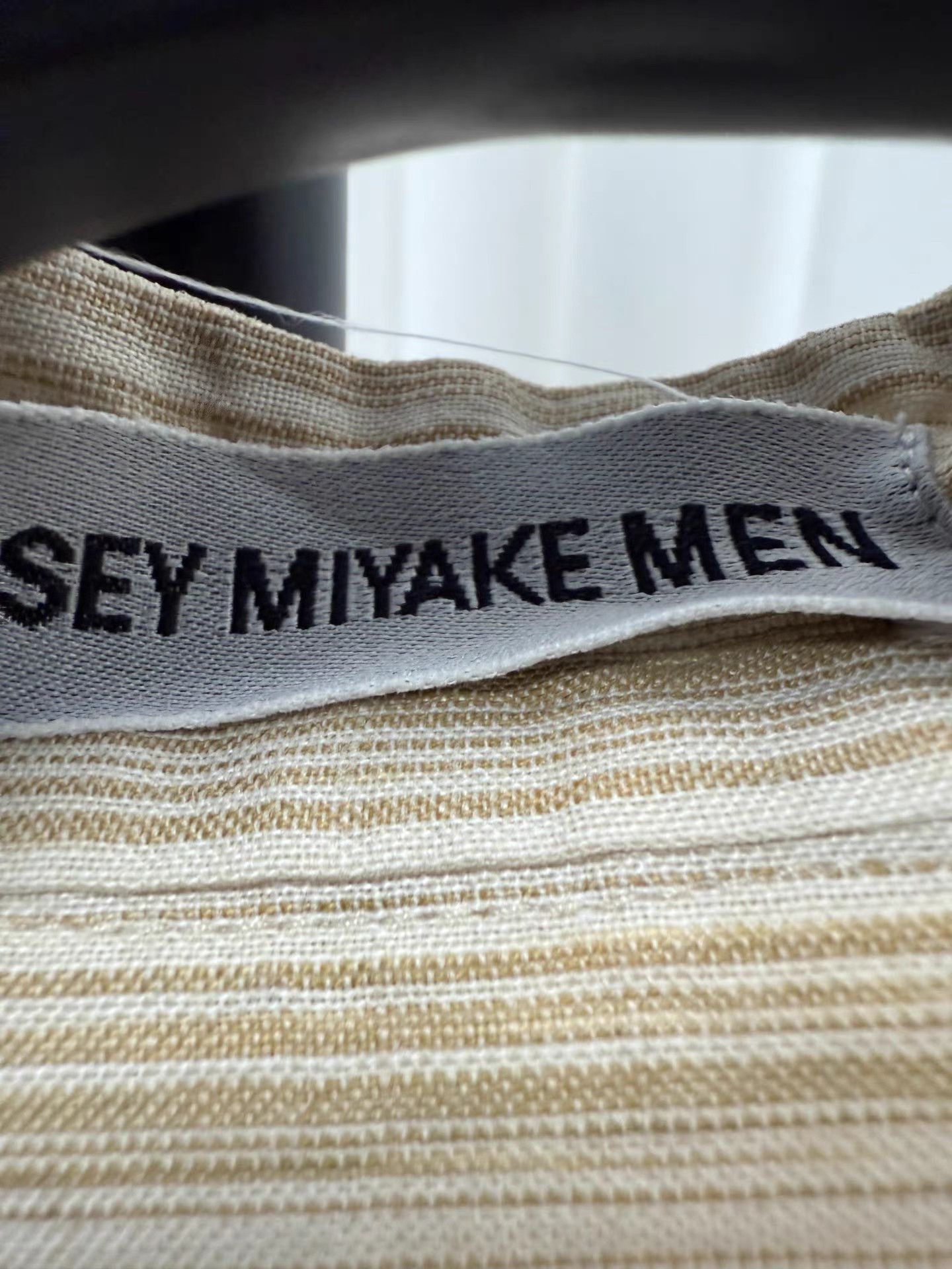 Issey Miyake Issey Miyake Men 100% Linen Vintage Stripe Pocket Shirt K20 Size US XL / EU 56 / 4 - 6 Thumbnail