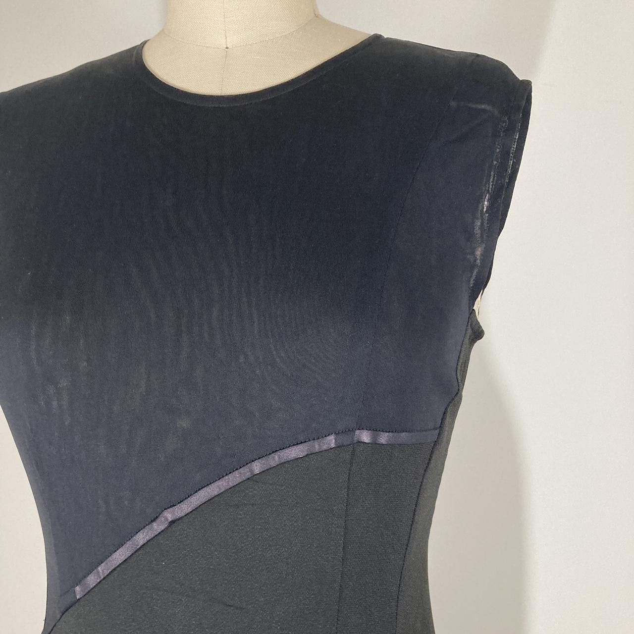 Versace gianni versace 90s black bodycon with mesh panel mini dress Size S / US 4 / IT 40 - 3 Thumbnail