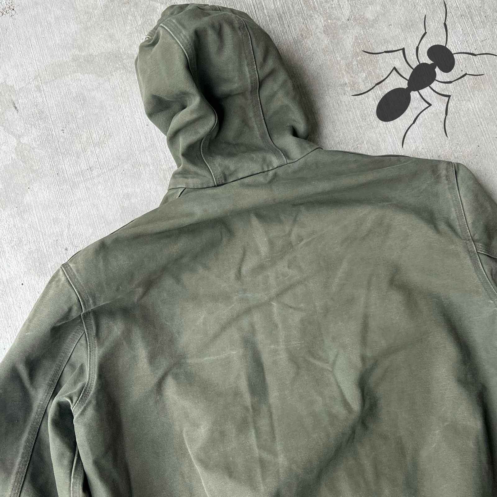 Carhartt × Vintage Carhartt J131 GRN green hooded active work wear jacket Size US L / EU 52-54 / 3 - 6 Thumbnail