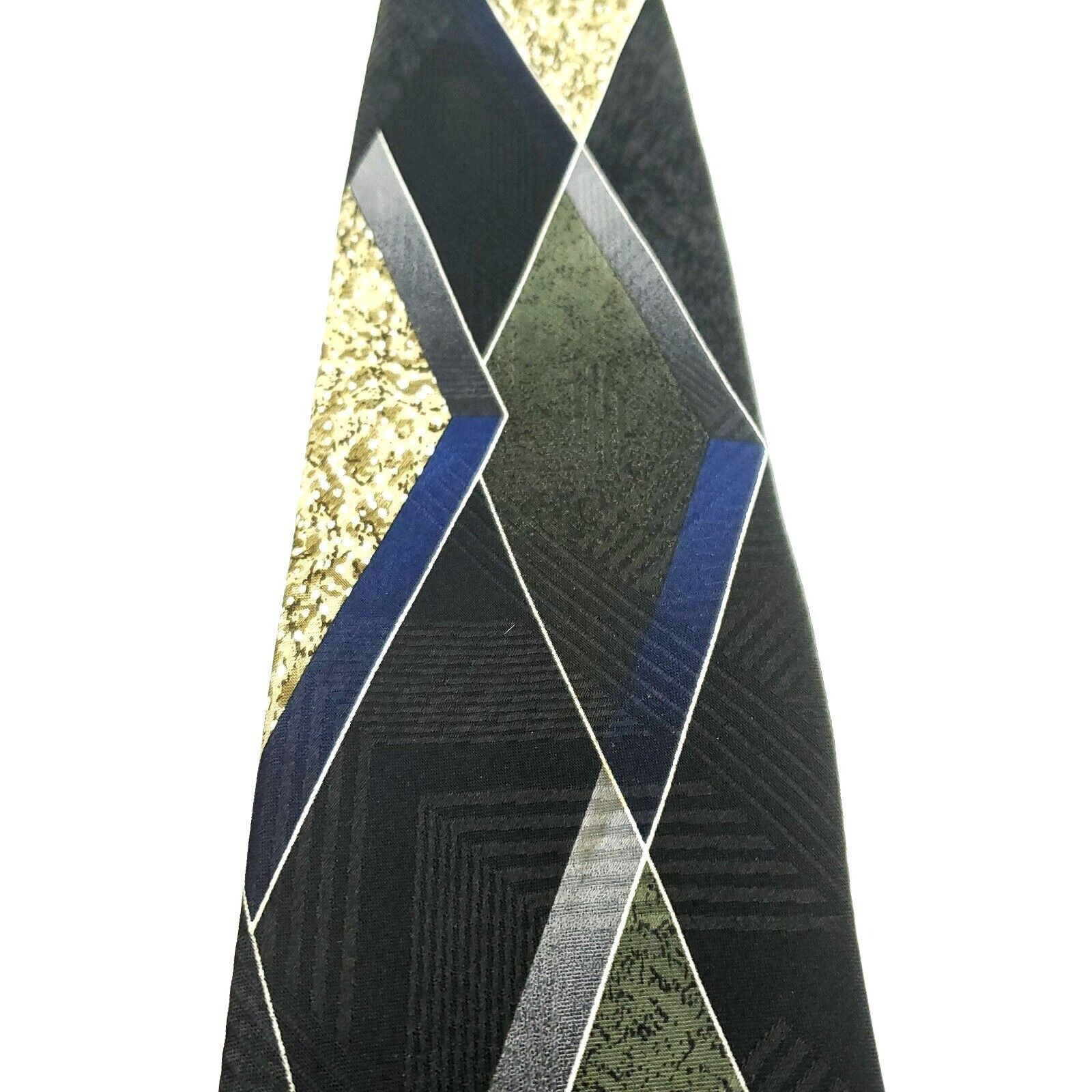 Towncraft Towncraft Silk Tie Woven Green Abstract Size ONE SIZE - 2 Thumbnail