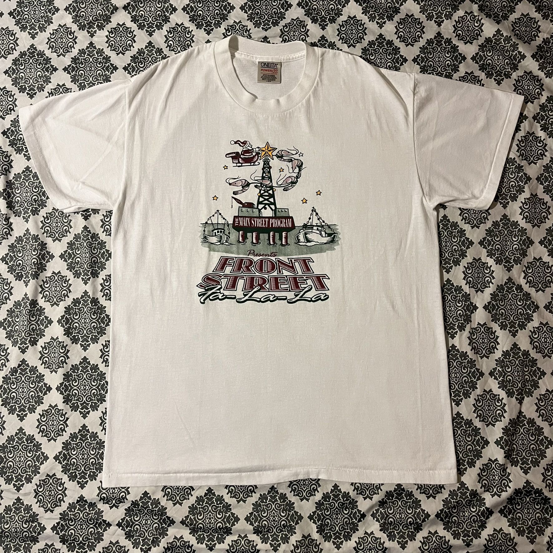 Vintage VTG 90s The Main Street Program Present Fa-La-La Tee Size US L / EU 52-54 / 3 - 1 Thumbnail
