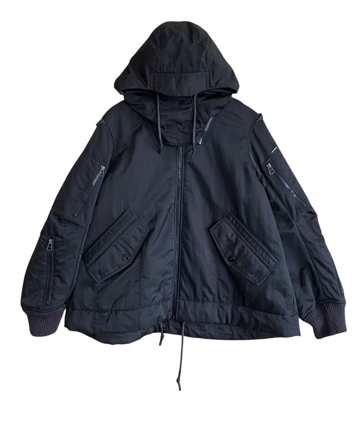 G-Star Rare Vintage G-star Raw Tactical Hoodie Bomber Jacket 2000s Size US S / EU 44-46 / 1 - 1 Thumbnail