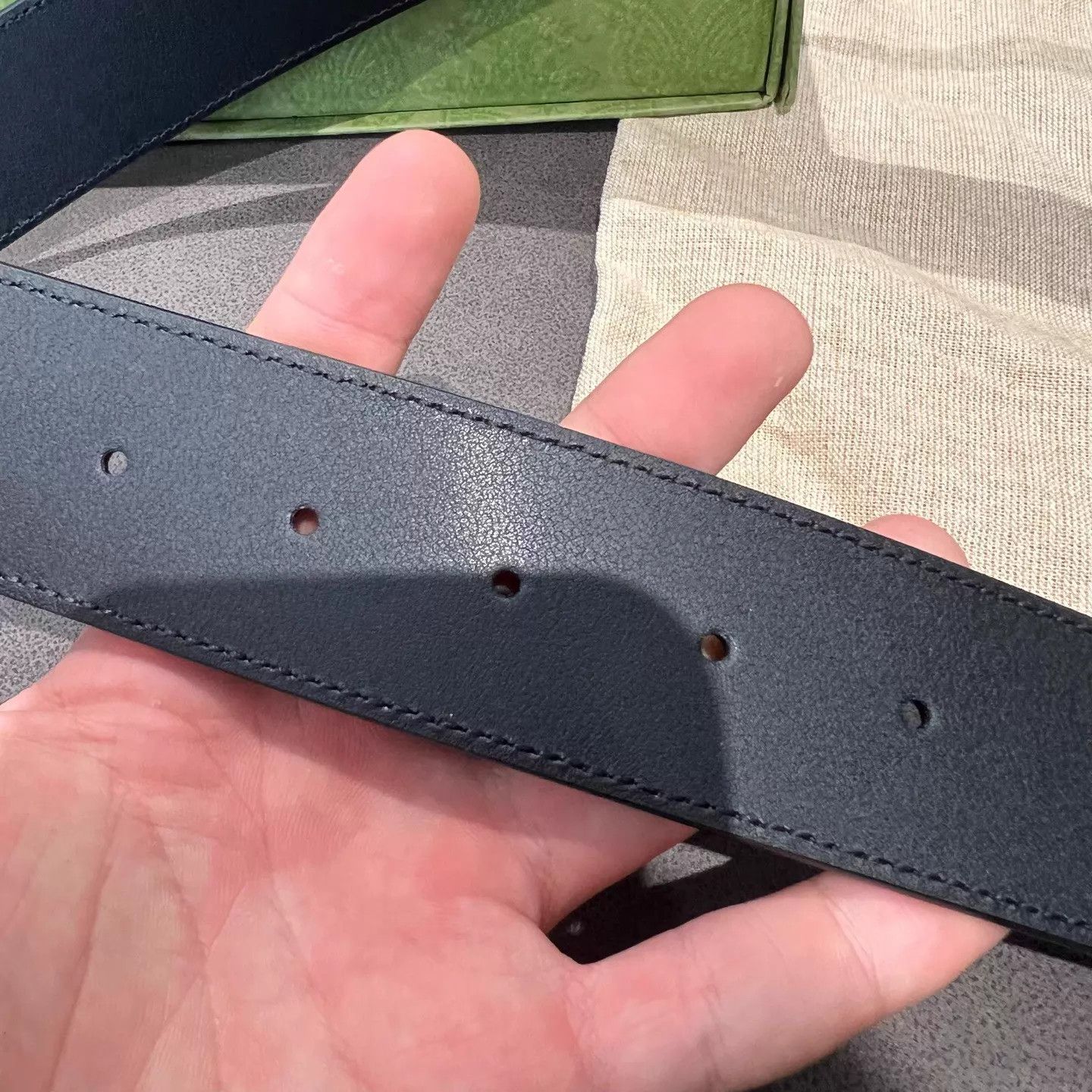 Gucci Gucci Black/Silver GG Buckle GG Print Belt 105cm Size ONE SIZE - 5 Thumbnail