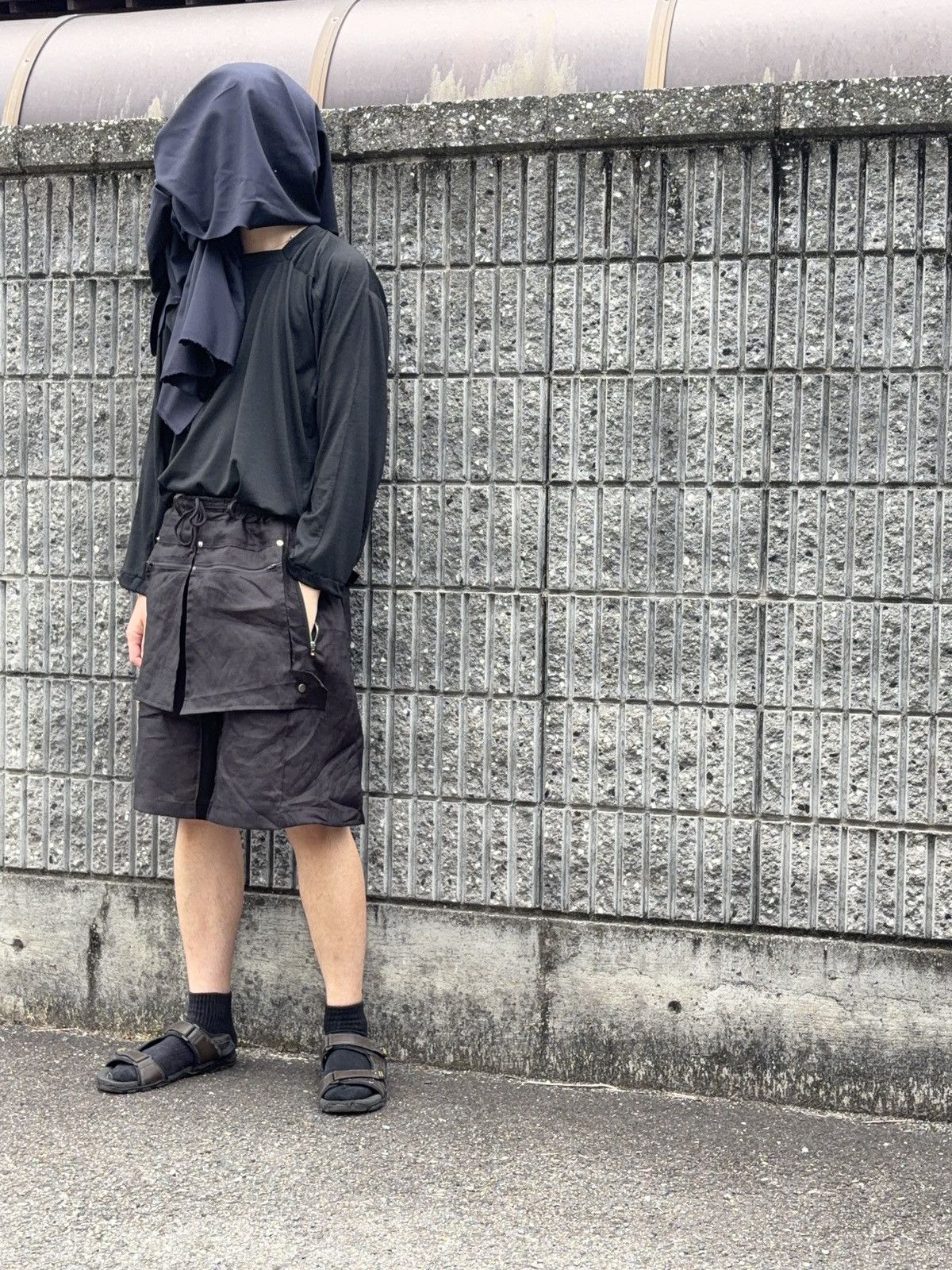 Japanese Brand MYMINESIGN "CUBIK" 3D Geometric Linen Cropped Pants / Shorts Size US 32 / EU 48 - 10 Thumbnail
