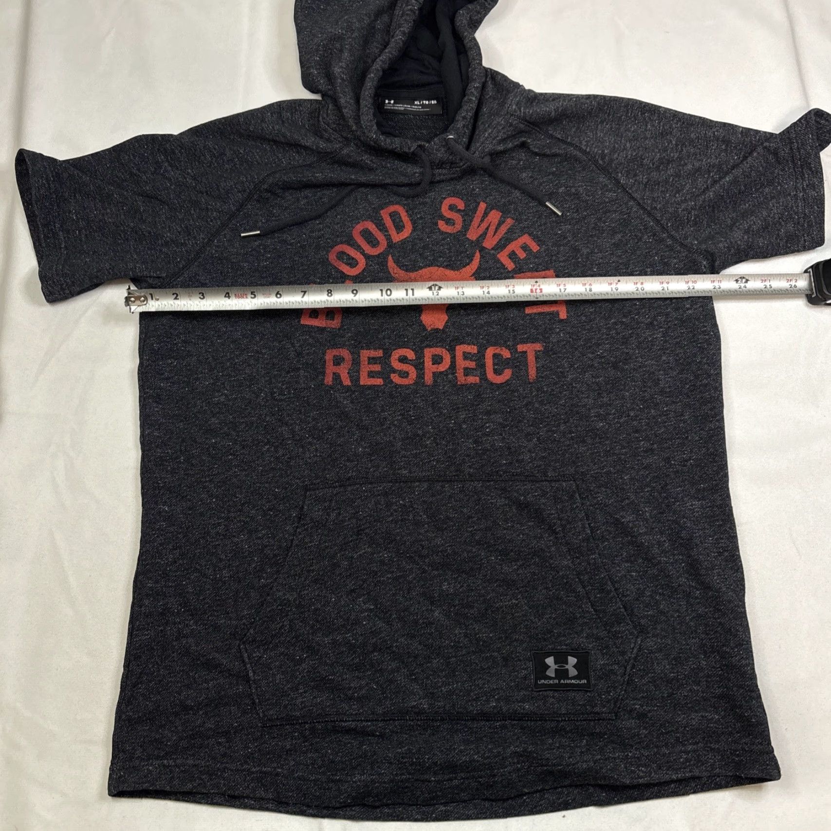 Under Armour Under Armour Hoodie Short Sleeve Men’s XL Dark Gray Blood Sweat Respect Pullover Mens Gray XL Size US XL / EU 56 / 4 - 5 Thumbnail